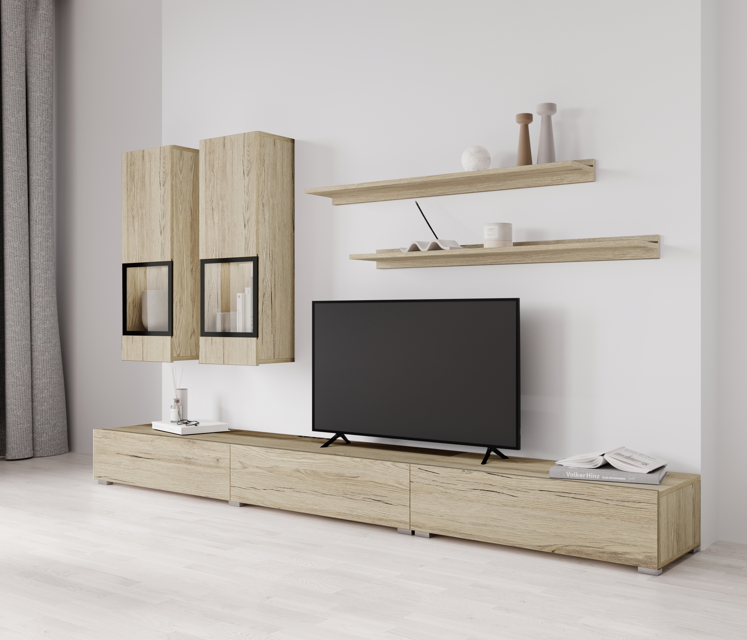 Obývacia stena do obývacej izby Baros 10 - san remo svetlý Obývacia stena do obývacej izby Baros 10 - san remo svetlý