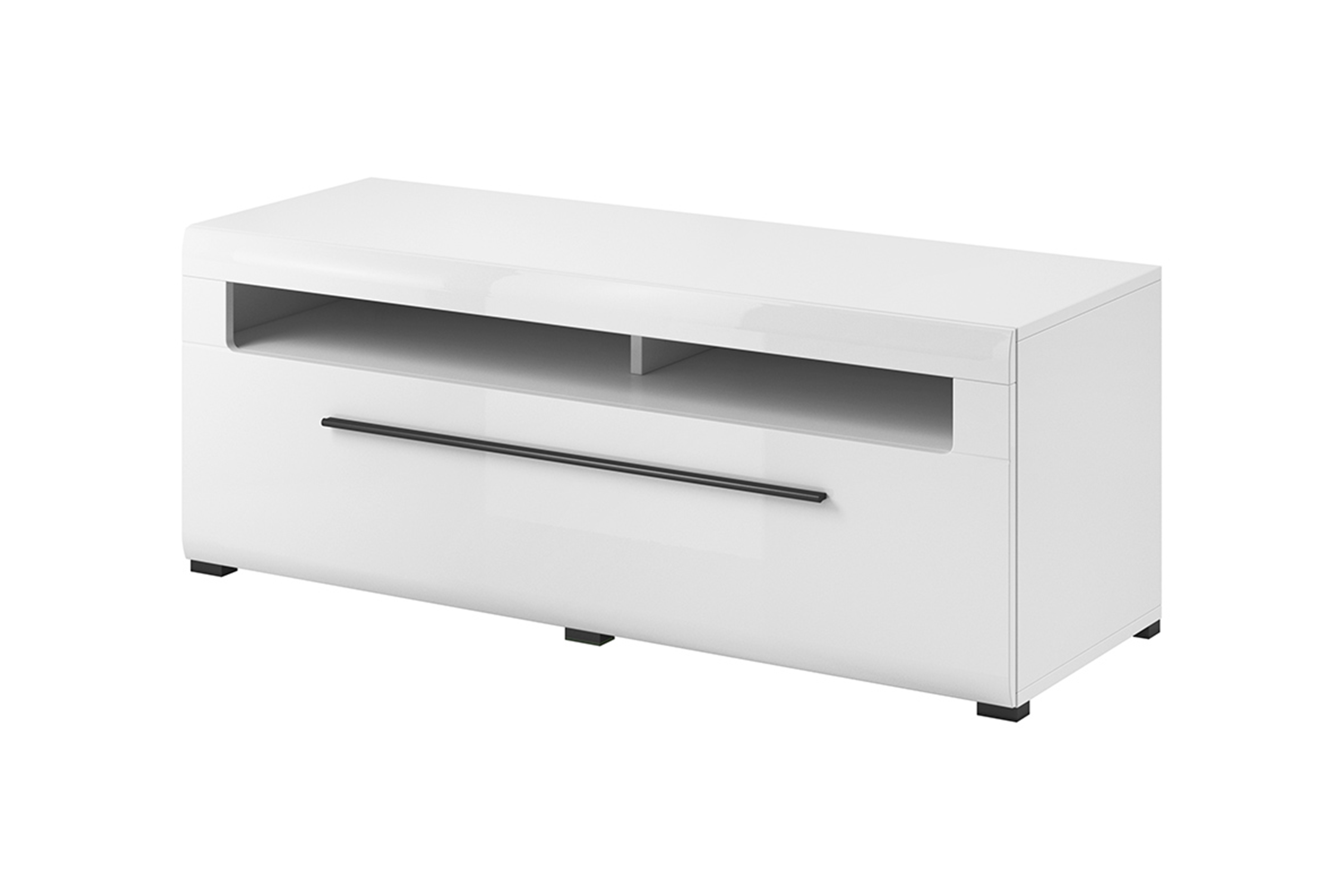 Obývacia stenado obývačky Tulsa I Biely/biely lesk (MDF) 2497FJ Obývacia stena do obývacej izby Tulsa I - biela / biela lesk