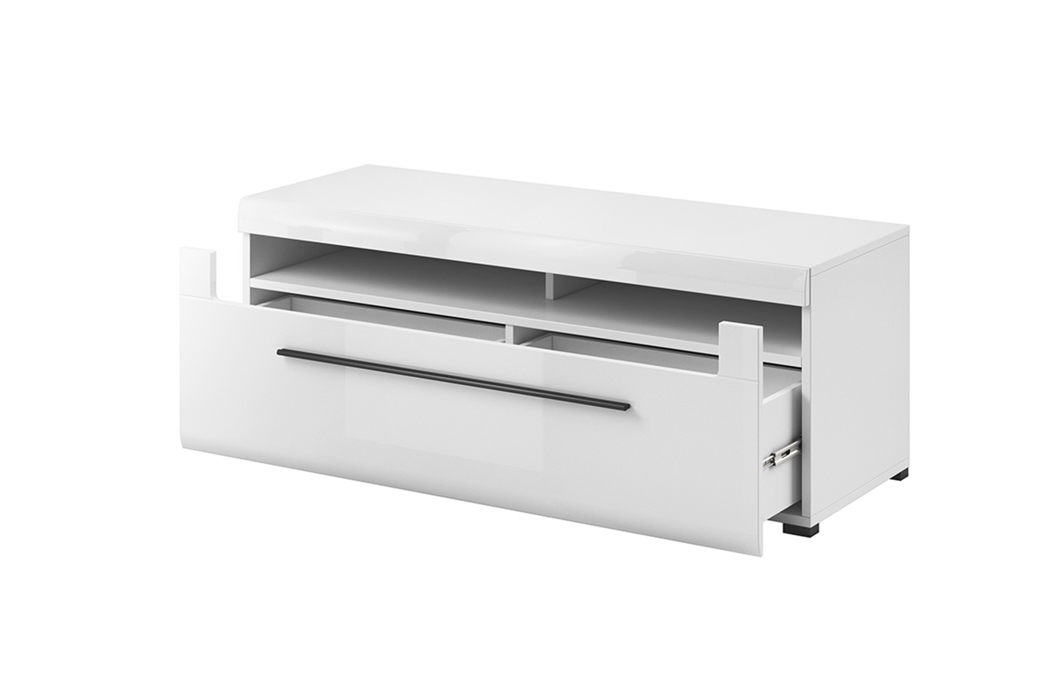 Obývacia stenado obývačky Tulsa I Biely/biely lesk (MDF) 2497FJ Obývacia stena do obývacej izby Tulsa I - biela / biela lesk