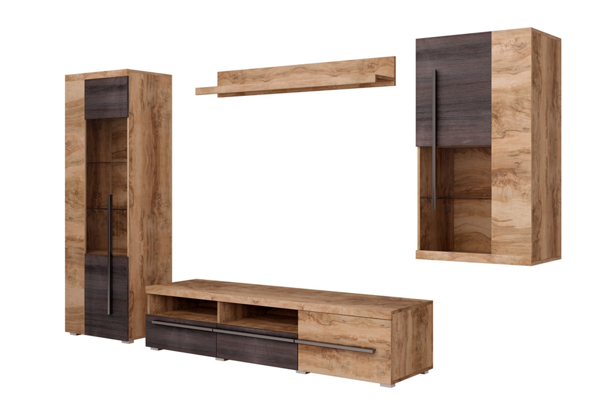 Obývacia stena Roger 10 - Orech satynowy / touchwood Obývacia stena moderná 