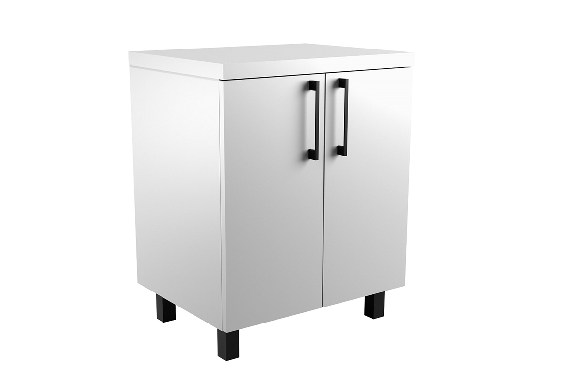 Kúpeľňová skrinka Mindel 60 cm pod umývadlo - biela Skrinka lazienkowa pod umywalke Mindel 60 cm - Biely 