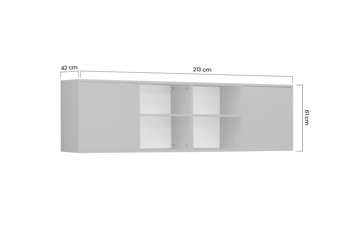 Nástavec k horizontální sklápěcí posteli Basic New Elegance - congo / kašmír Nástavec do horizontální sklápěcí postele New Elegance - congo - Rozměry
