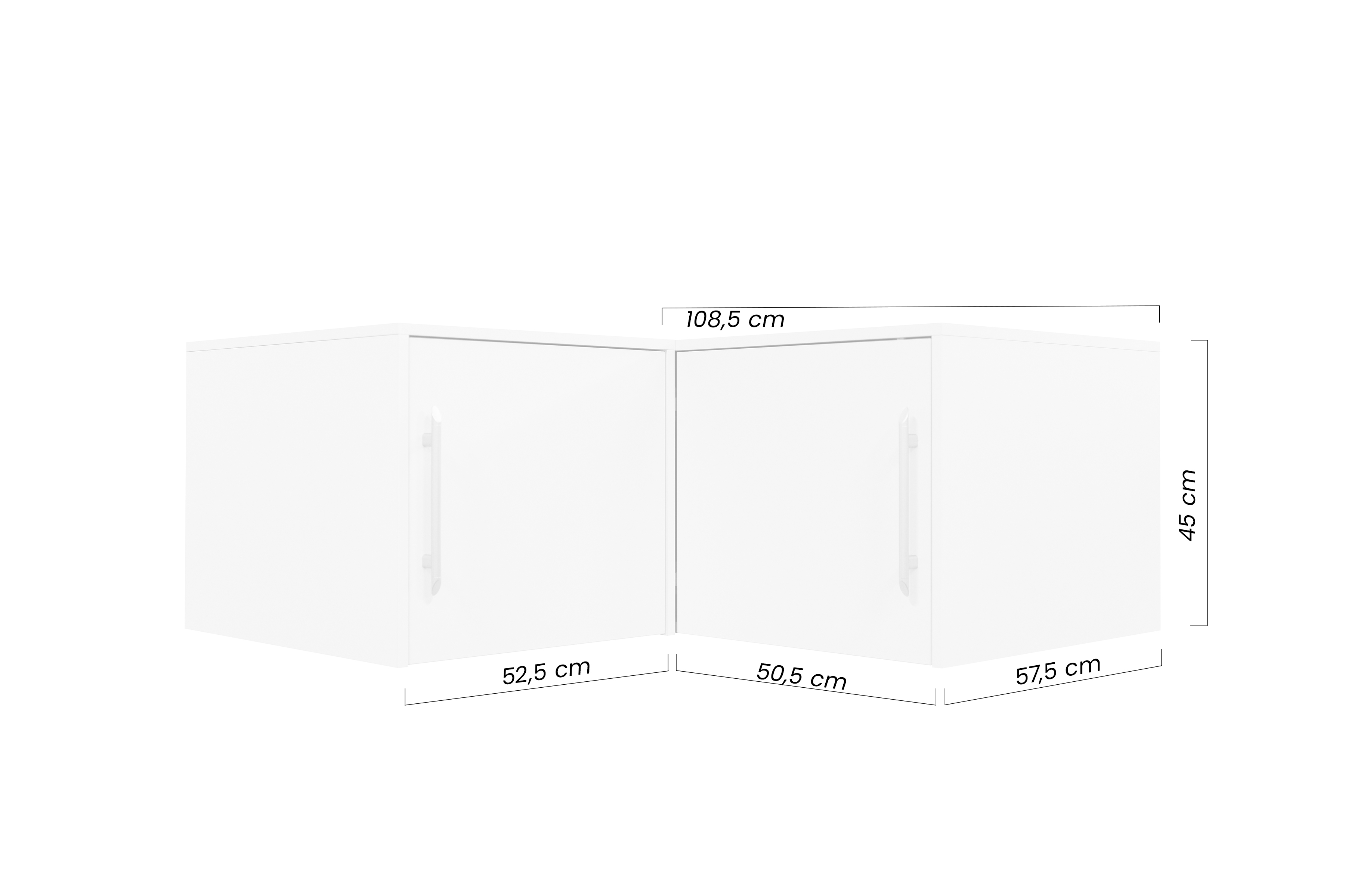 Nadstavec do rohovej skrine Bali 109 cm - grafitová Nadstavec do Skriňa naroznej Lutori 109 cm - grafit