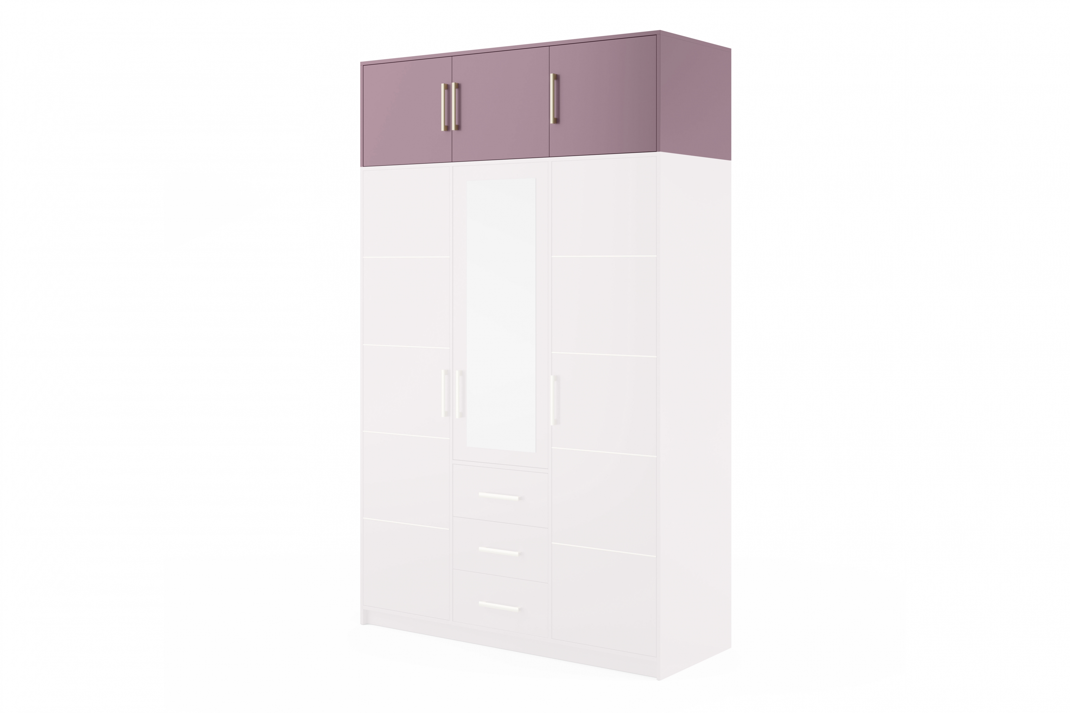 Nástavec na skříň Bali 147 cm - švestka Nástavec do Skříně Bali II D3 - švestka