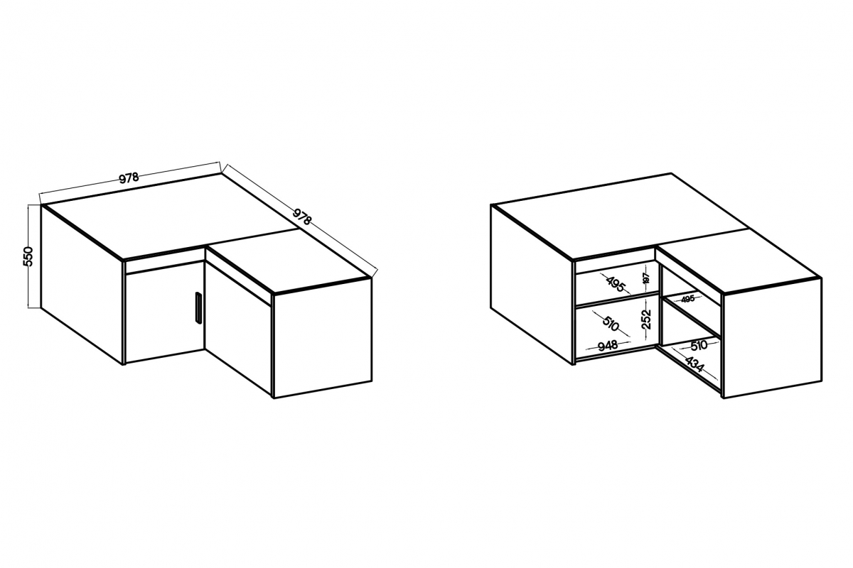 Nadstavec do Skrine Lena 2D - 98 cm - biely Nadstavec do Skrine Lena 2D - 98 cm - Biely