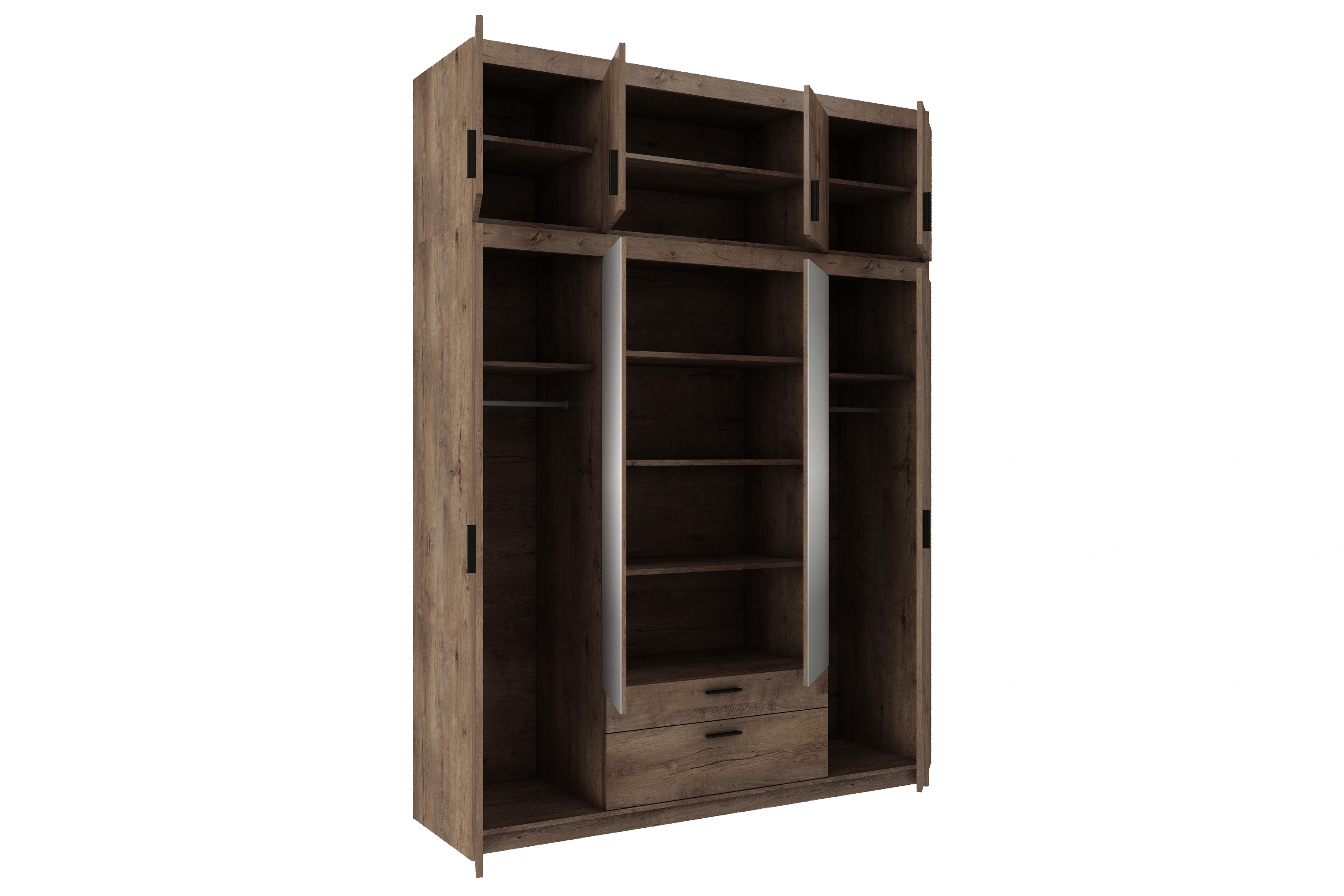 Nástavec ke skříni Lena 4D 176 cm - dub lefkas Nástavec do Skříně Lena 4D - 176 cm - Dub Lefkas