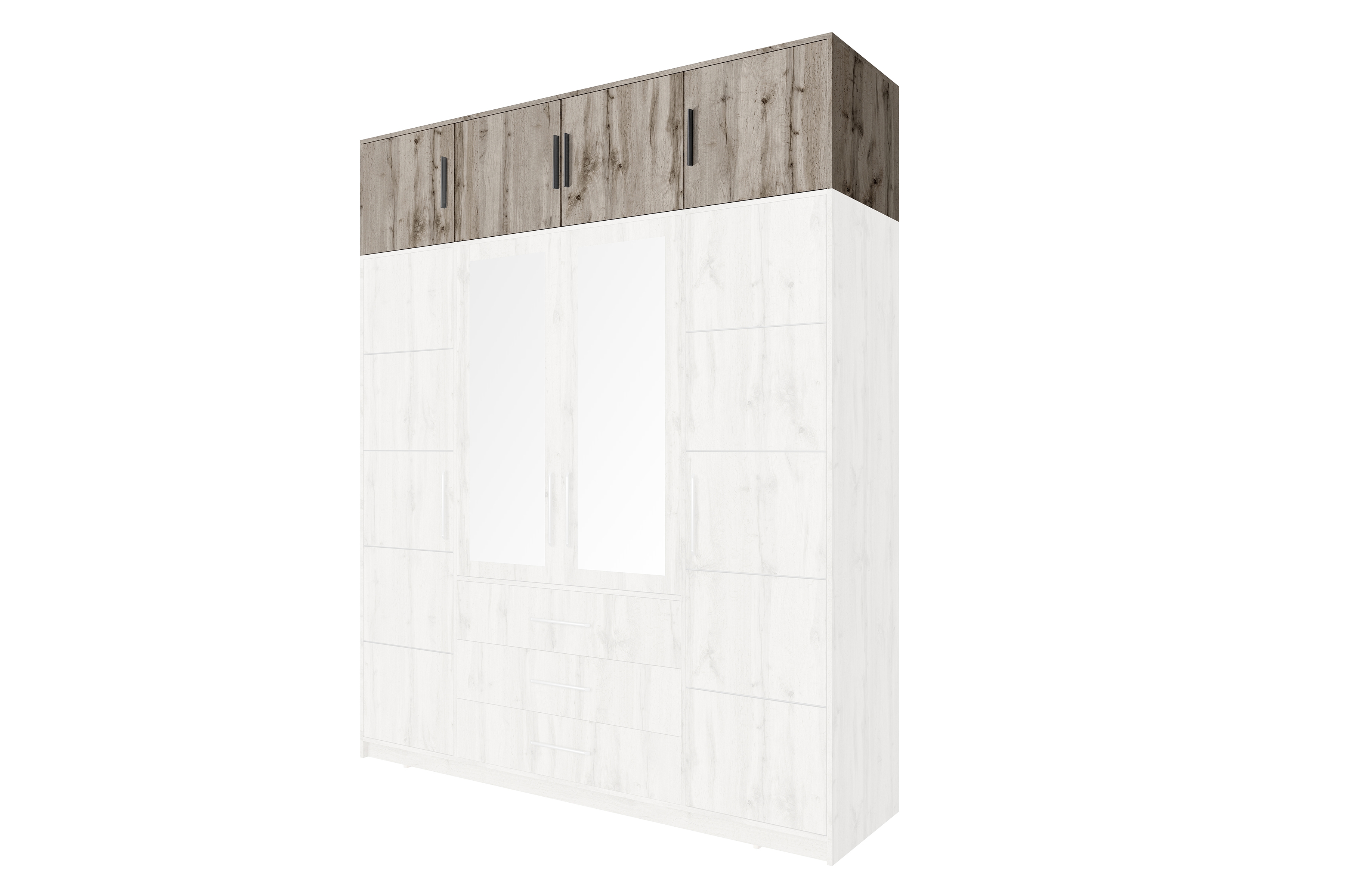 Nadstavec do skrine Bali 240 cm - dub wellington Nadstavec do Skrine Lutori 240 cm - Dub wellington