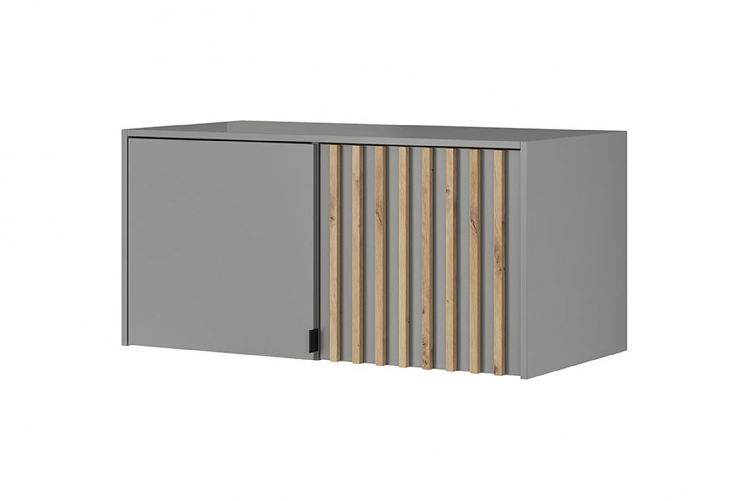 Nadstavec s lamelami do dvojdverovej skrine Neria - sivá / dub artisan Nadstavec do Skrine Neria 105 cm - šedá / dub artisan