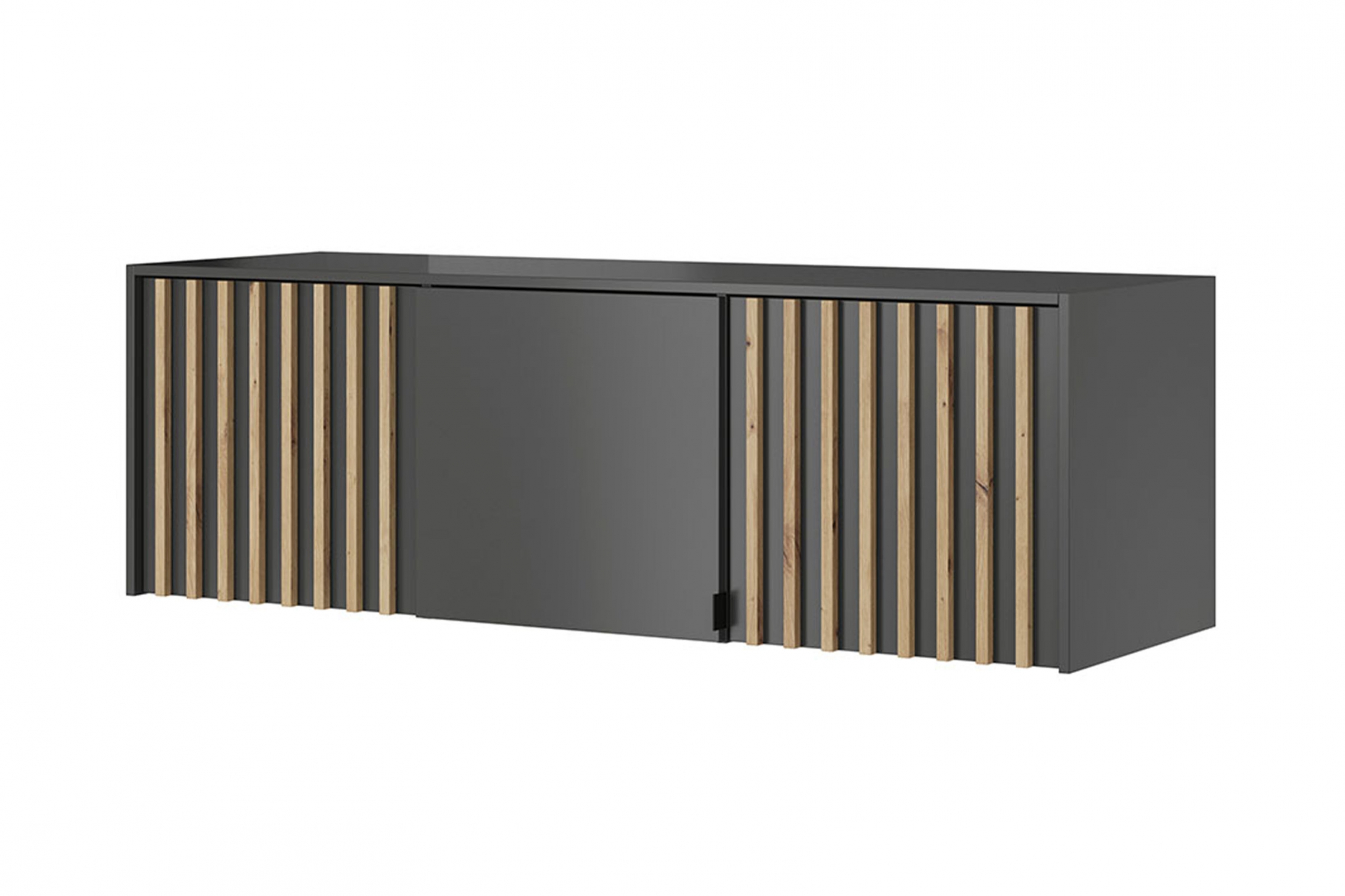 Nástavec ke skříni Neria 155 cm - grafit / dub artisan Nástavec pro Skříně Neria 155 cm - grafit / dub artisan