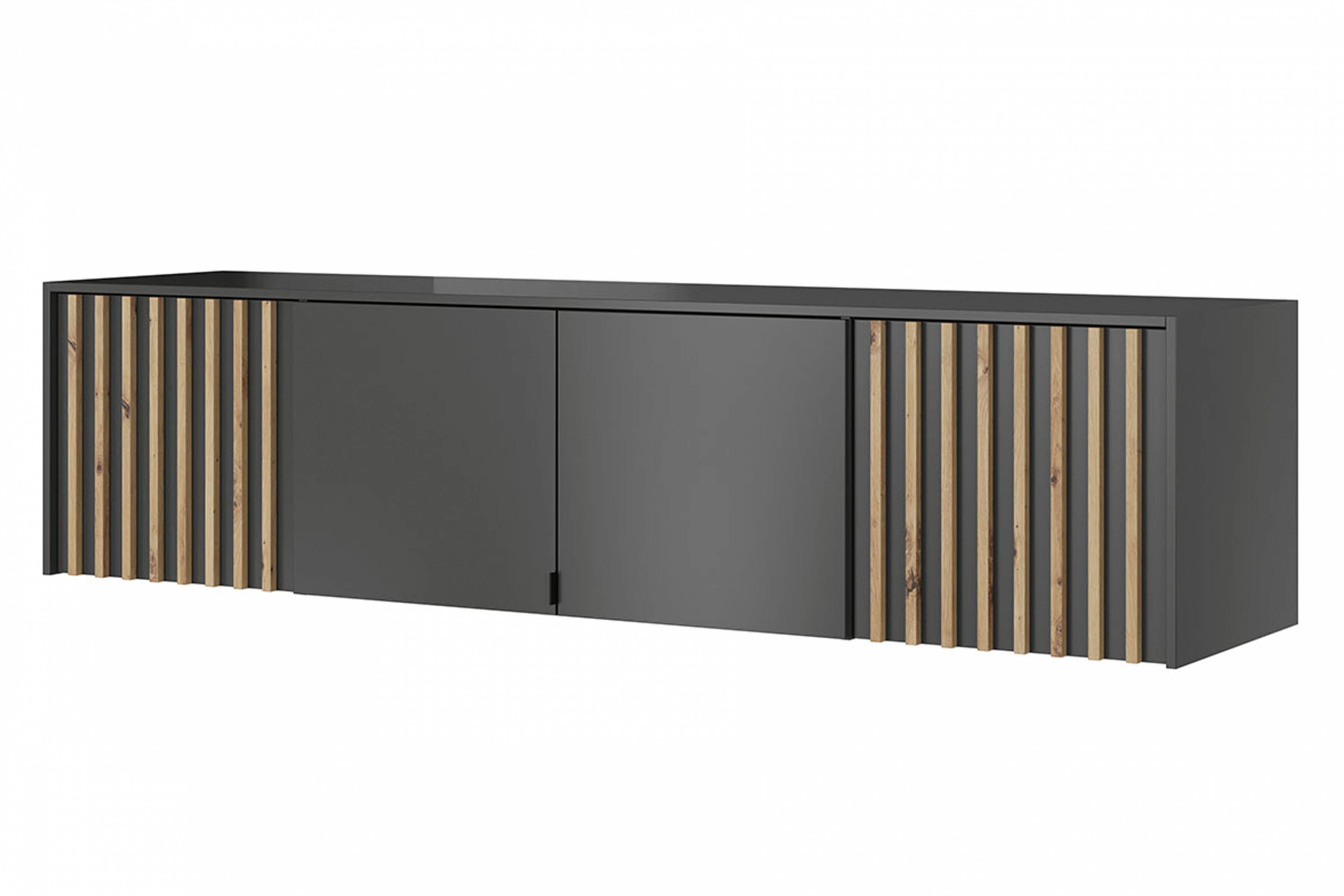 Nástavec ke skříni Neria 206 cm - grafit / dub artisan Nástavec pro Skříně Neria 206 cm - grafit / dub artisan