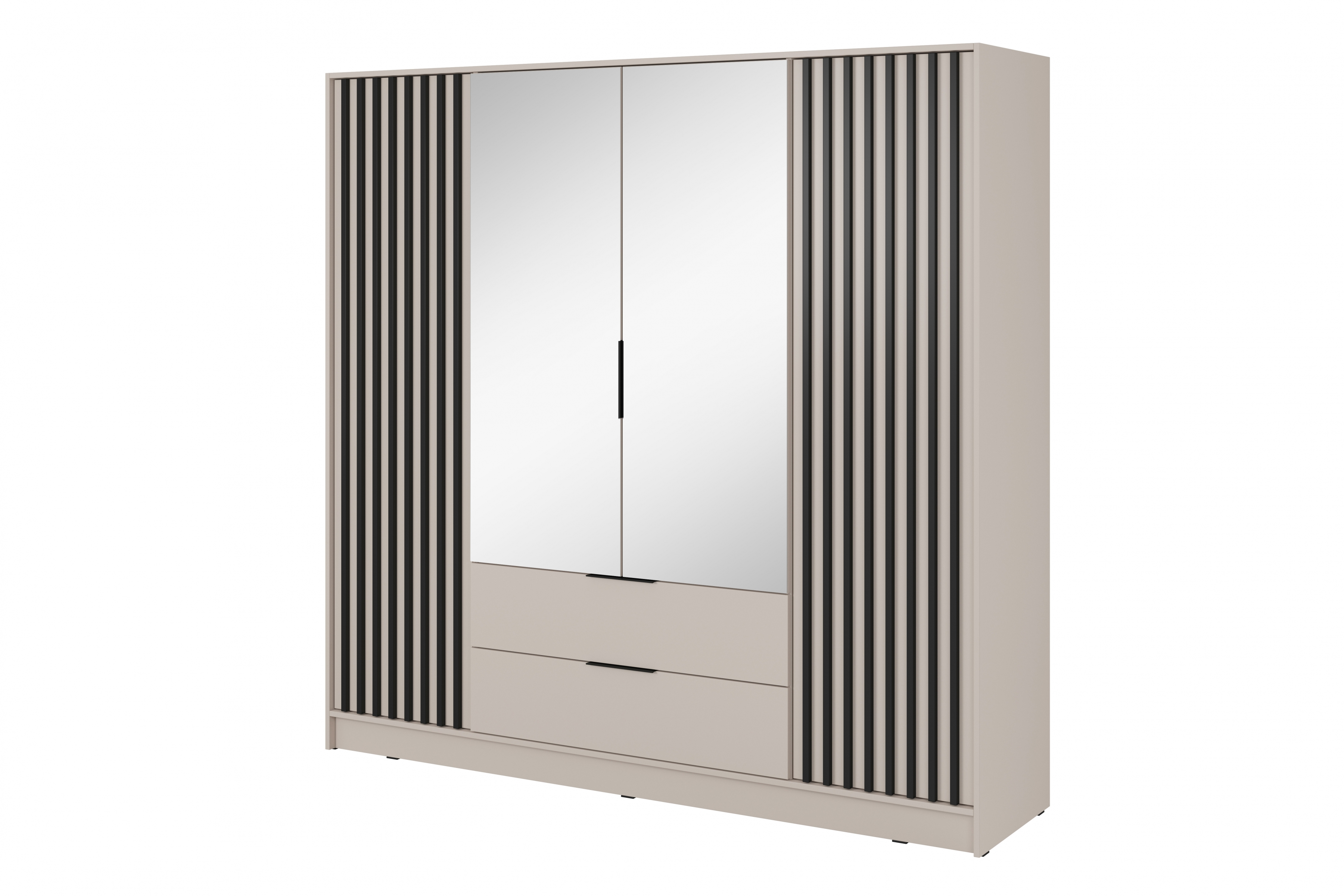 Nadstavec do Skrine Neria 206 cm - kašmír / Čierny Nadstavec do Skrine Neria 206 cm - kašmír / Čierny