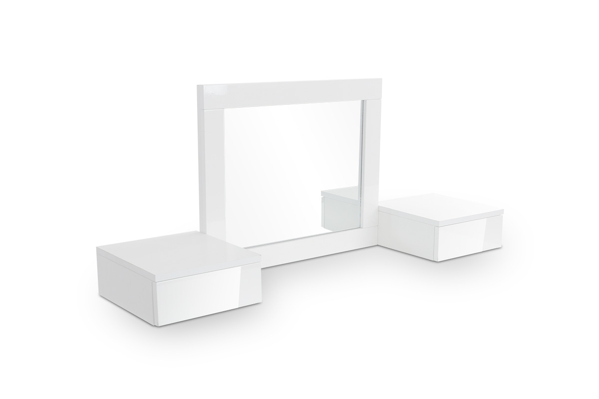 Nadstavec do Toaletné stolíky Combo 15 - Biely/MDF biely lesk - Koncovka Série Nadstavec Combo do malej spálne