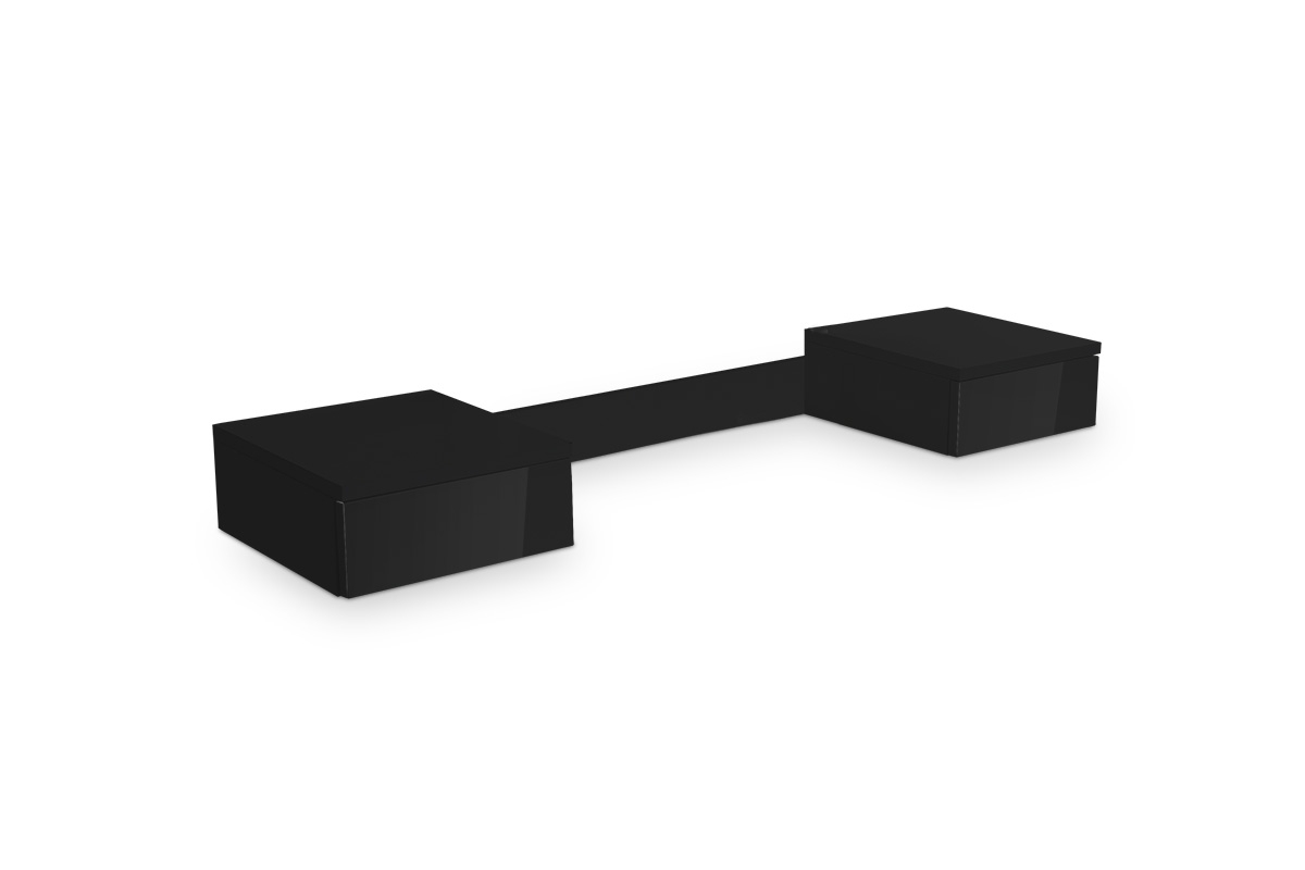 Nadstavec do Toaletné stolíky Combo 15 - grafit/MDF Čierny lesk - Koncovka Série Nadstawka Combo do toaletki