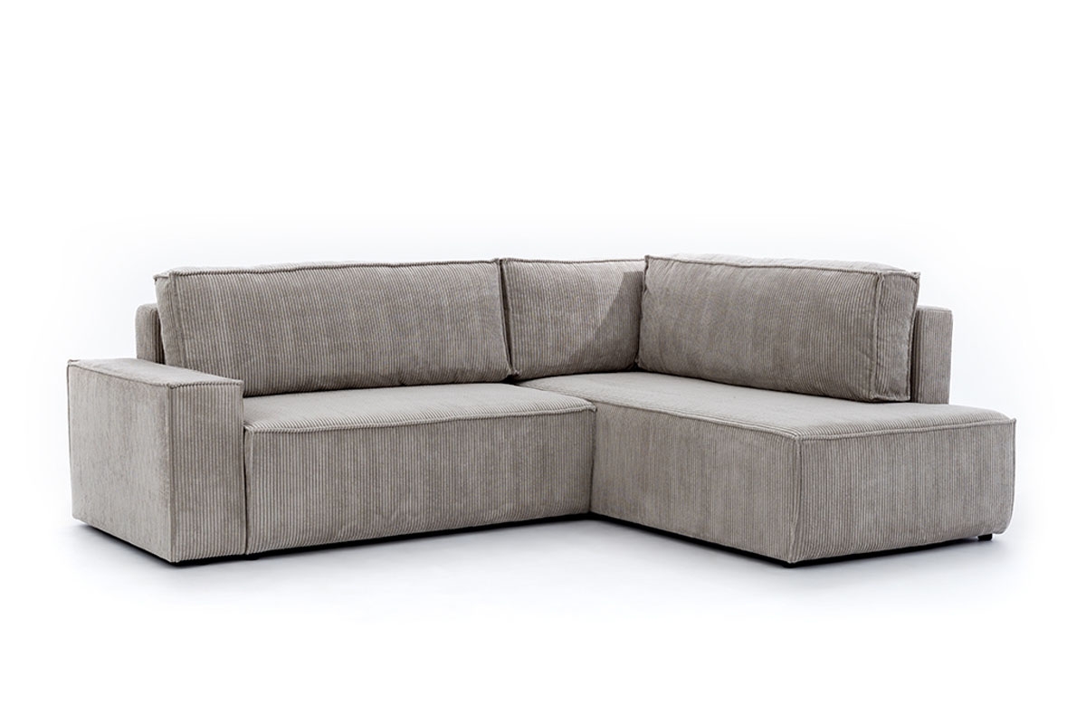 Rohová sedací souprava Flabio L pravá s funkcí spaní - béžový manšestr Lincoln 83 Rohová sedací souprava Flabio L