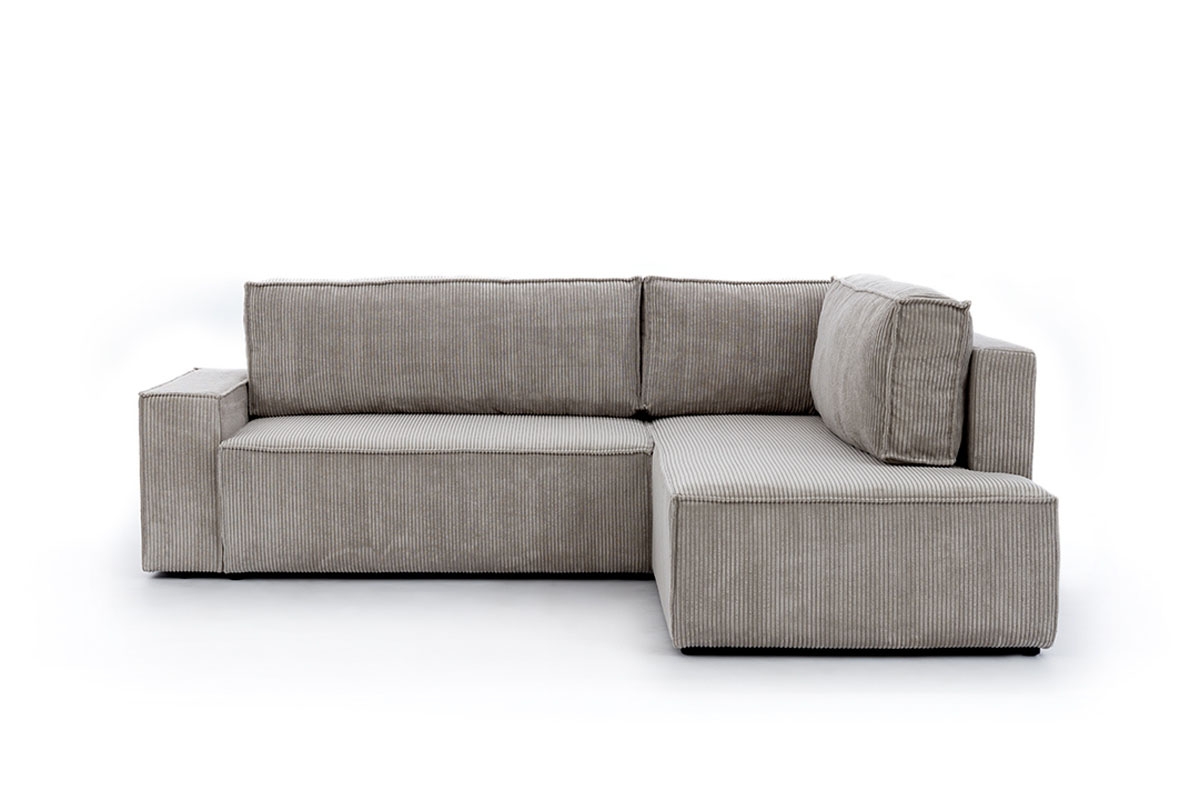 Rohová sedací souprava Flabio L pravá s funkcí spaní - béžový manšestr Lincoln 83 Rohová sedací souprava Flabio L