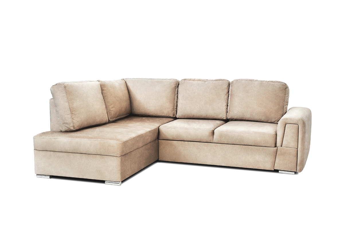 Rozkladacia rohová sedčka Rockland L ľavá - béžový hydrofóbny zamat Salvador 2 Beige Rohová sedacia súprava Rockland L