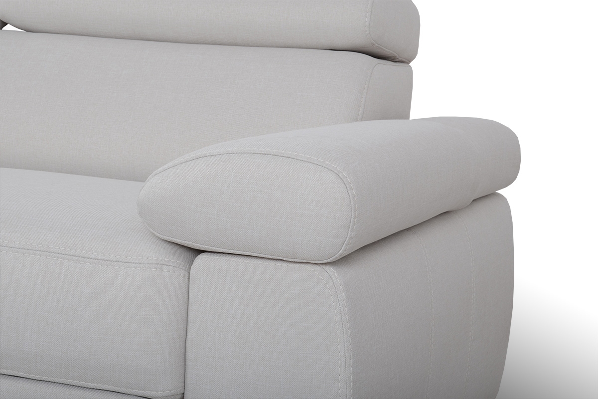 Rozkládací modulová sedací souprava Zoom levá - krémová Porto 01 (KR 10538)  Rohová sedací souprava levá strana modulowy s funkcí spaní Zoom - Krémový Porto 10538 - bok 