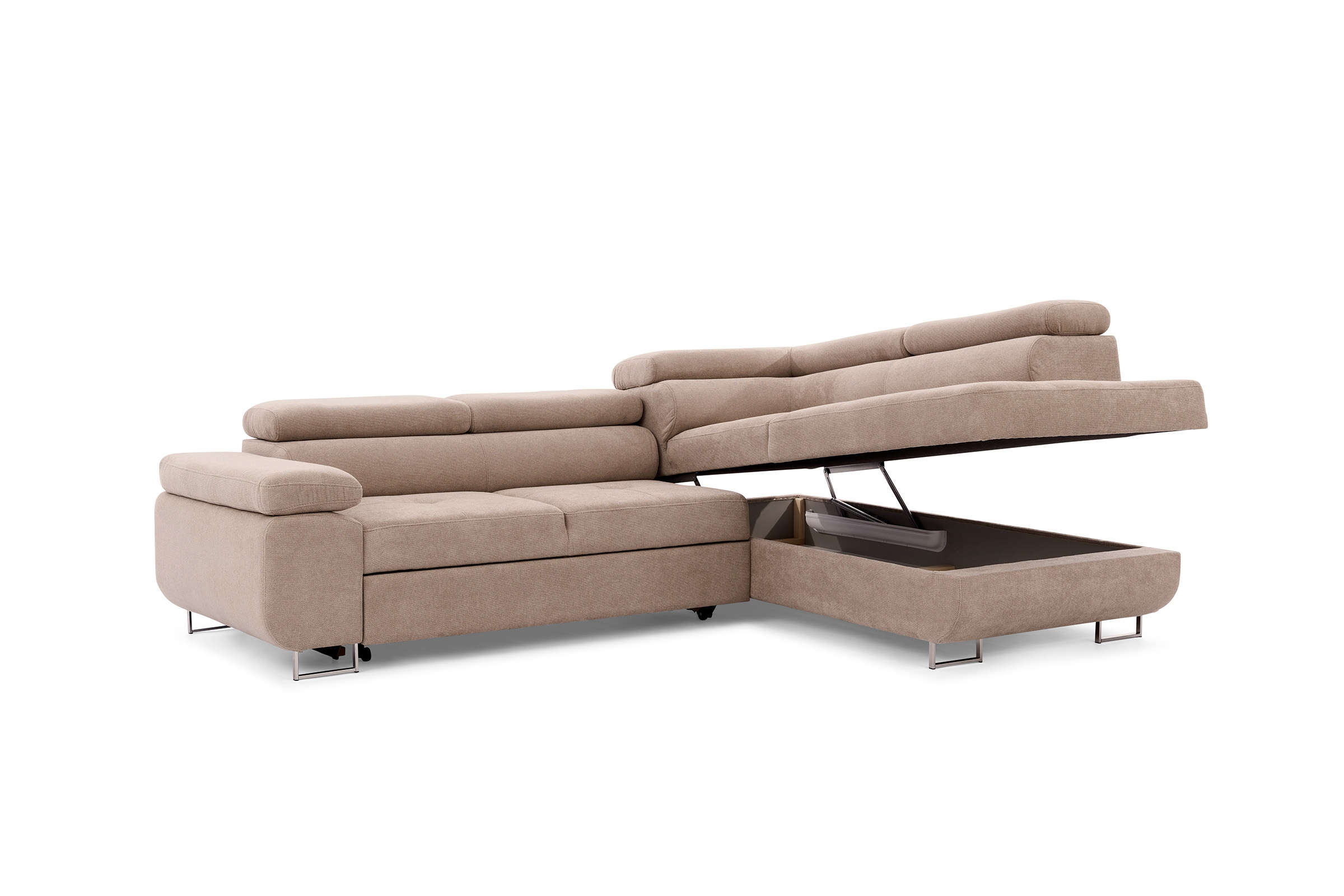 Rohová sedacia súprava Annabelle L - chrómové nožičky Rohová sedacia súprava Annabelle L s funkciou spánku - nožičky chromowane 