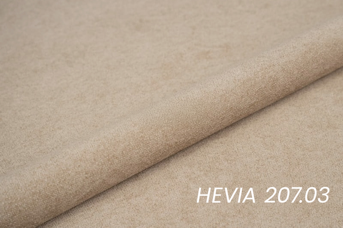 Rohová sedačka Annabelle Maxi pravá s funkcí spaní - béžová tkanina Hevia 207-03 / chromované nohy Rohová sedací souprava Annabelle Maxi rozkládací pravá - béžová plecionka Hevia 207-03 / Nohy chromowane 