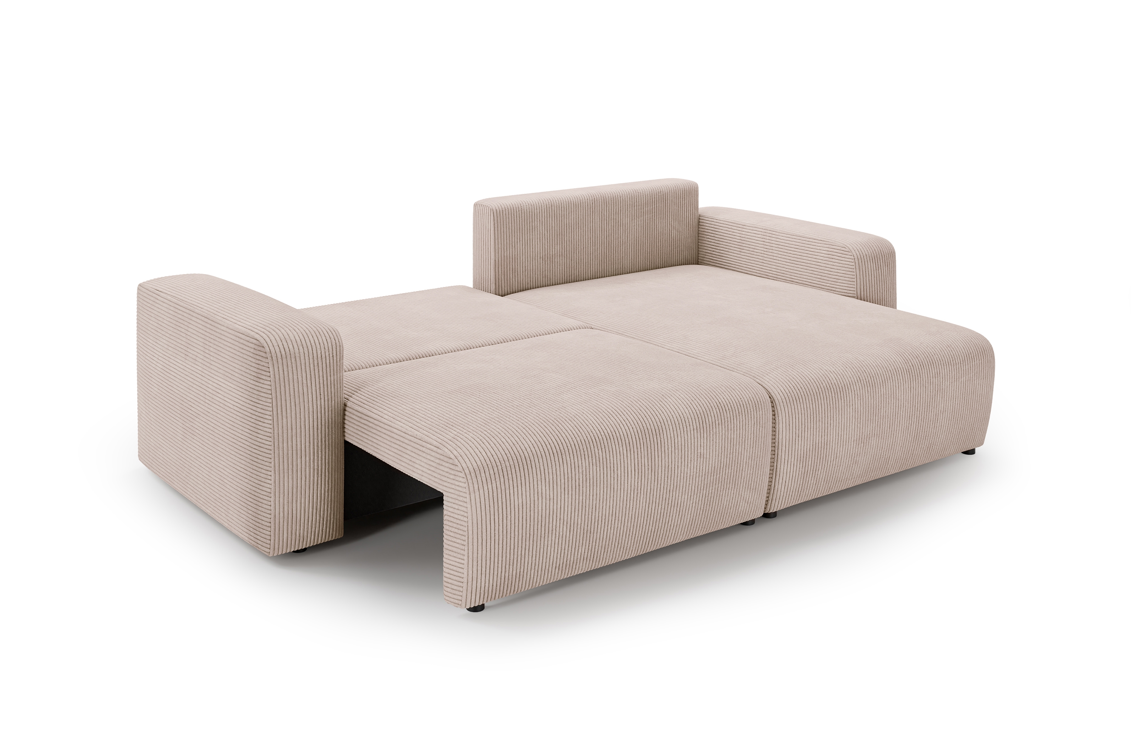 Rozkládací rohová sedací souprava Avia L - béžová Anafi 22 Rohová sedací souprava Avia L rozkládací uniwersalny prawo/levá - béžová manšestr Anafi 22