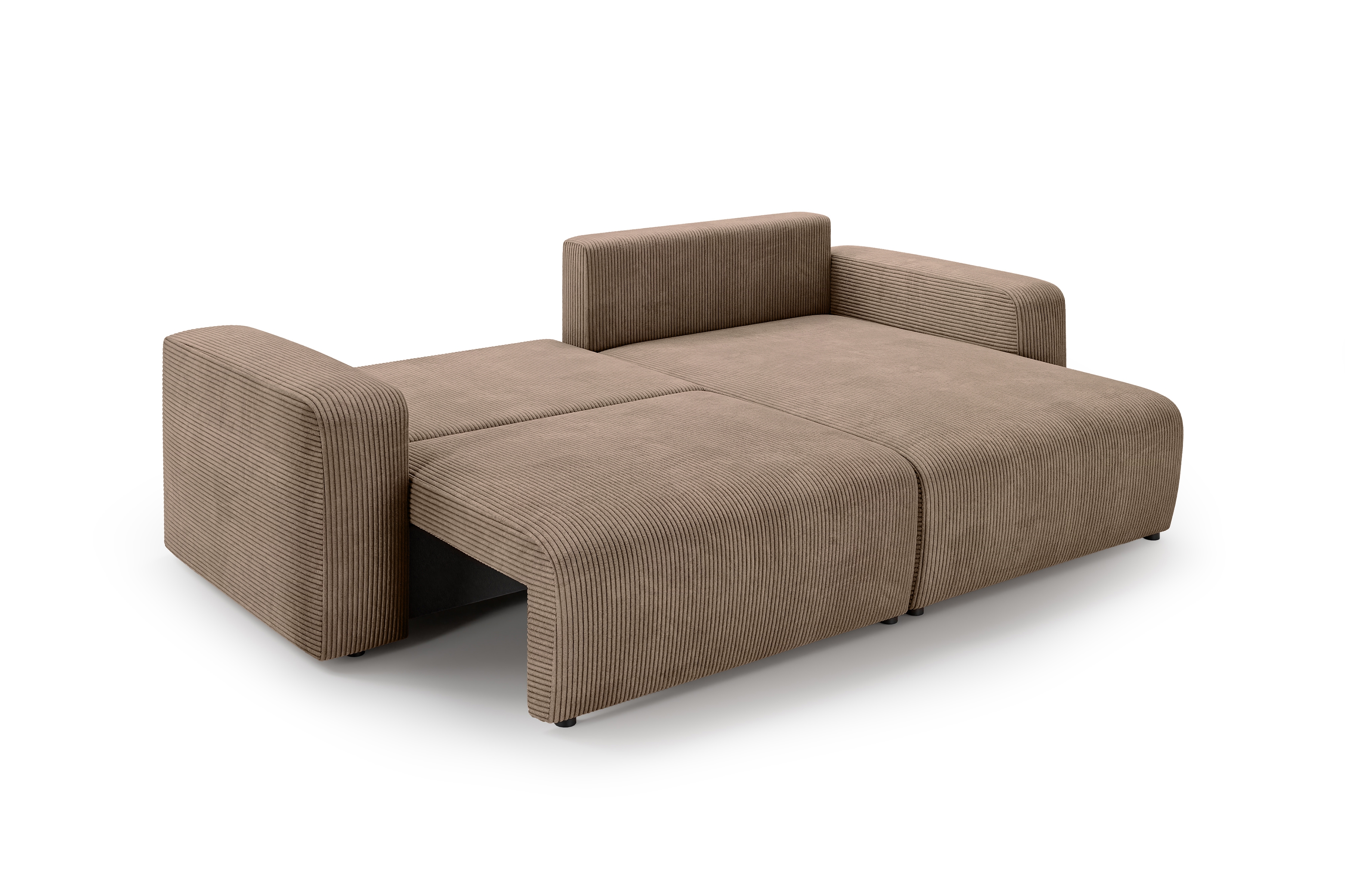 Rozkládací rohová sedací souprava Avia L - hnědá Lincoln 17 Rohová sedací souprava Avia L rozkládací uniwersalny prawo/levá - hnědá manšestr Lincoln 17 