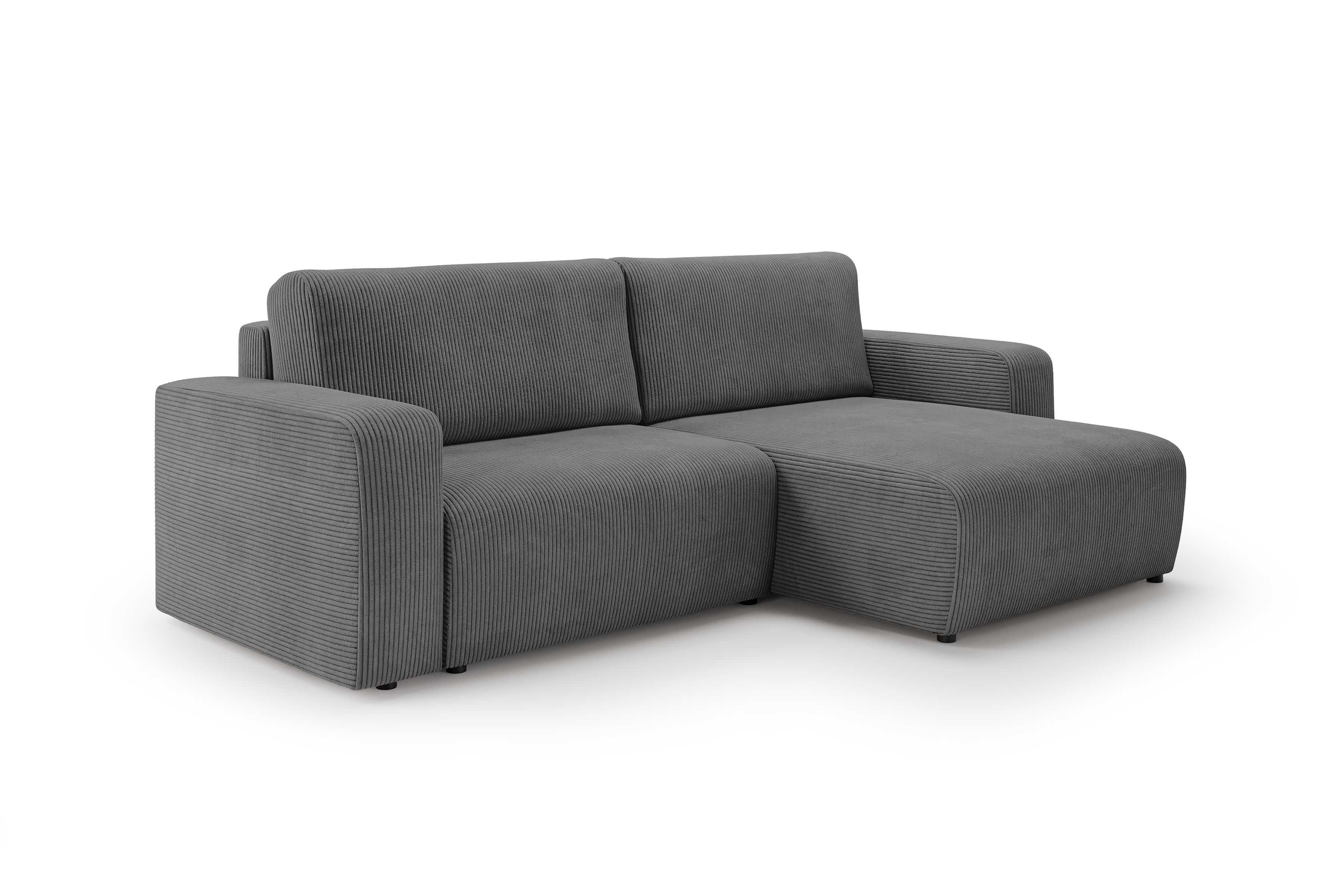 Rozkládací rohová sedací souprava Avia L - šedá Lincoln 90 Rohová sedací souprava Avia L rozkládací uniwersalny prawo/levá - šedá manšestr Lincoln 90