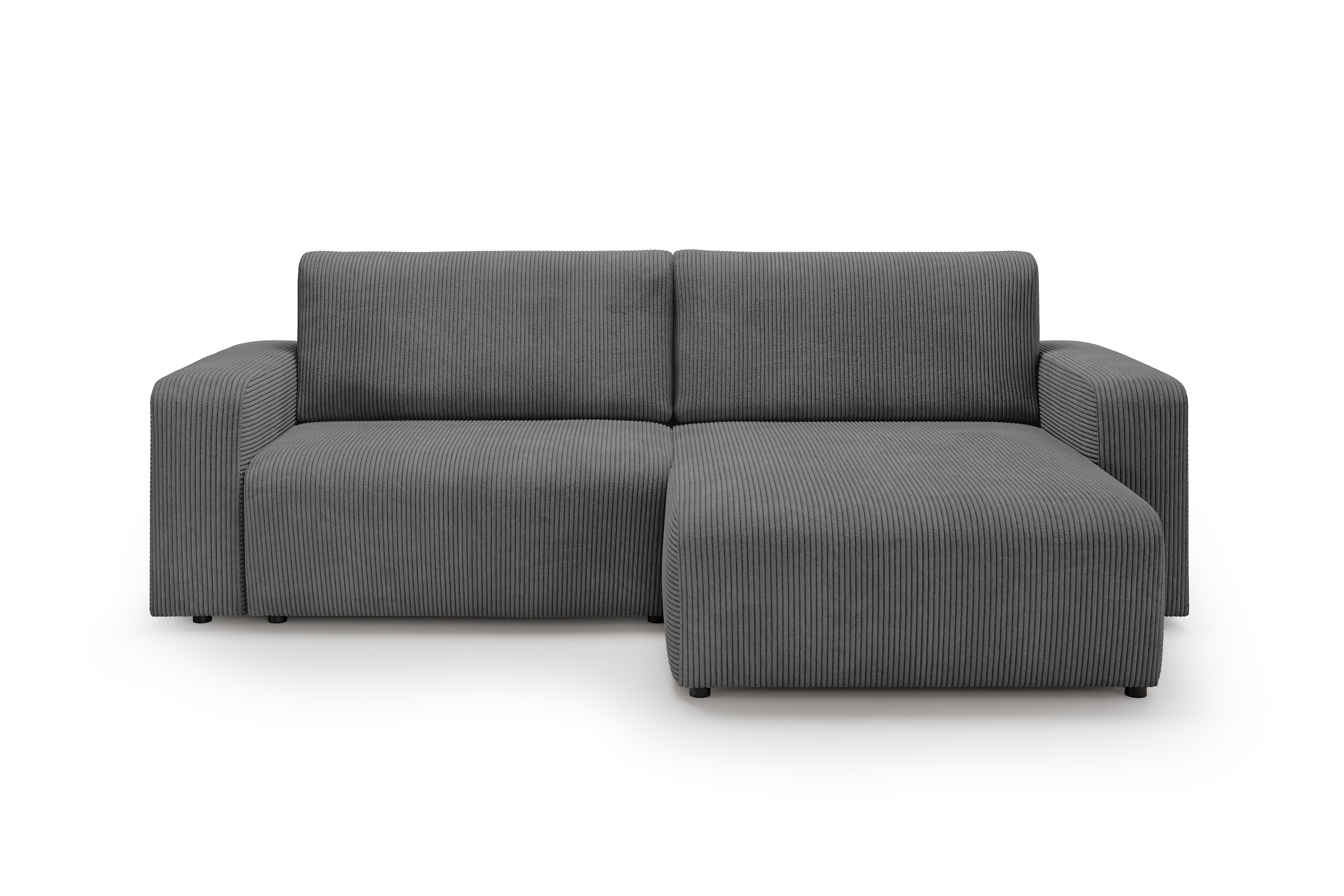 Rozkládací rohová sedací souprava Avia L - šedá Lincoln 90 Rohová sedací souprava Avia L rozkládací uniwersalny prawo/levá - šedá manšestr Lincoln 90