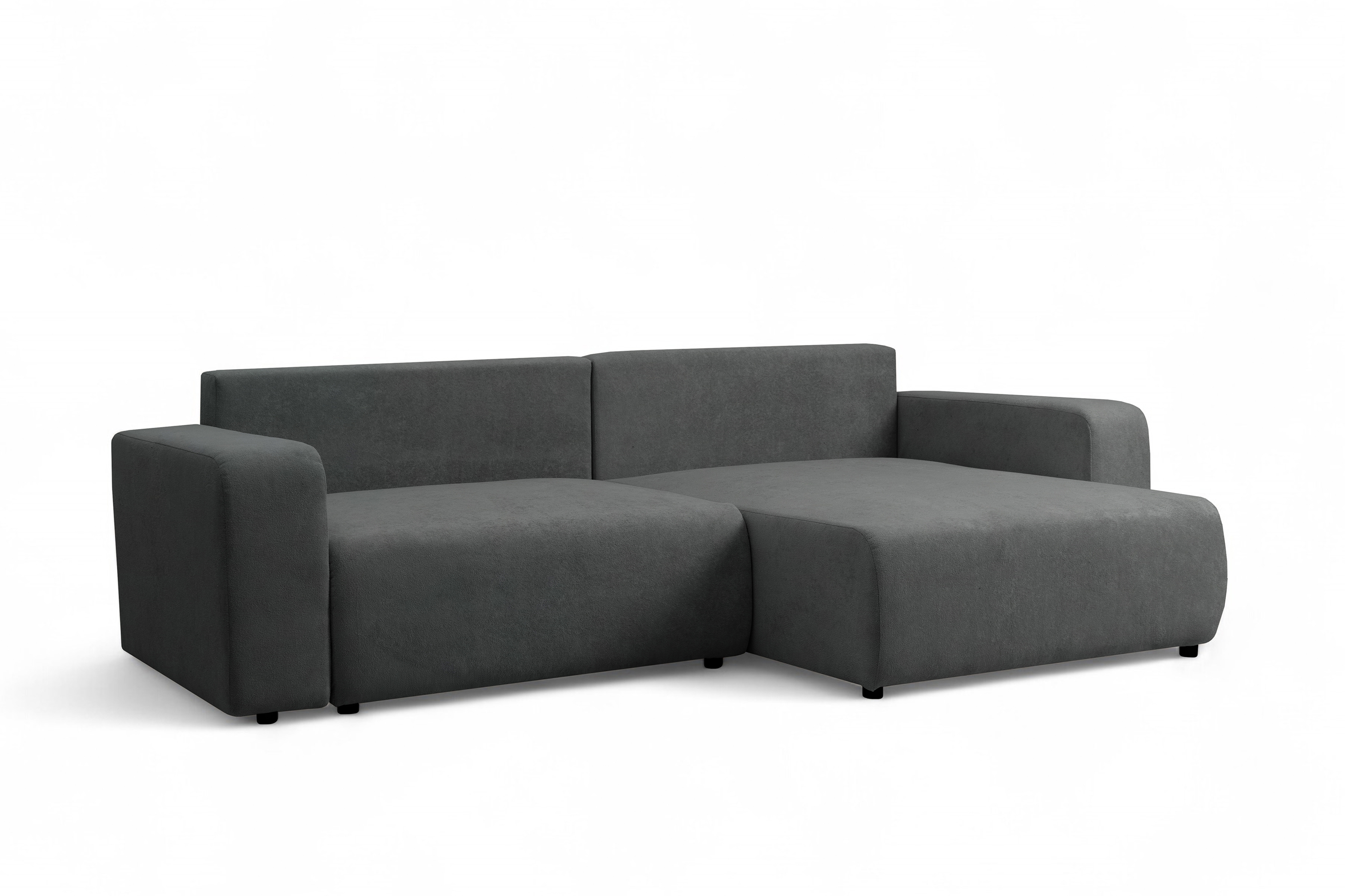 Rozkládací sedací souprava Avia L - grafitová Gerra 120 Rohová sedací souprava Avia Maxi rozkládací uniwersalny prawo/levá - grafitová boucle Gerra 120