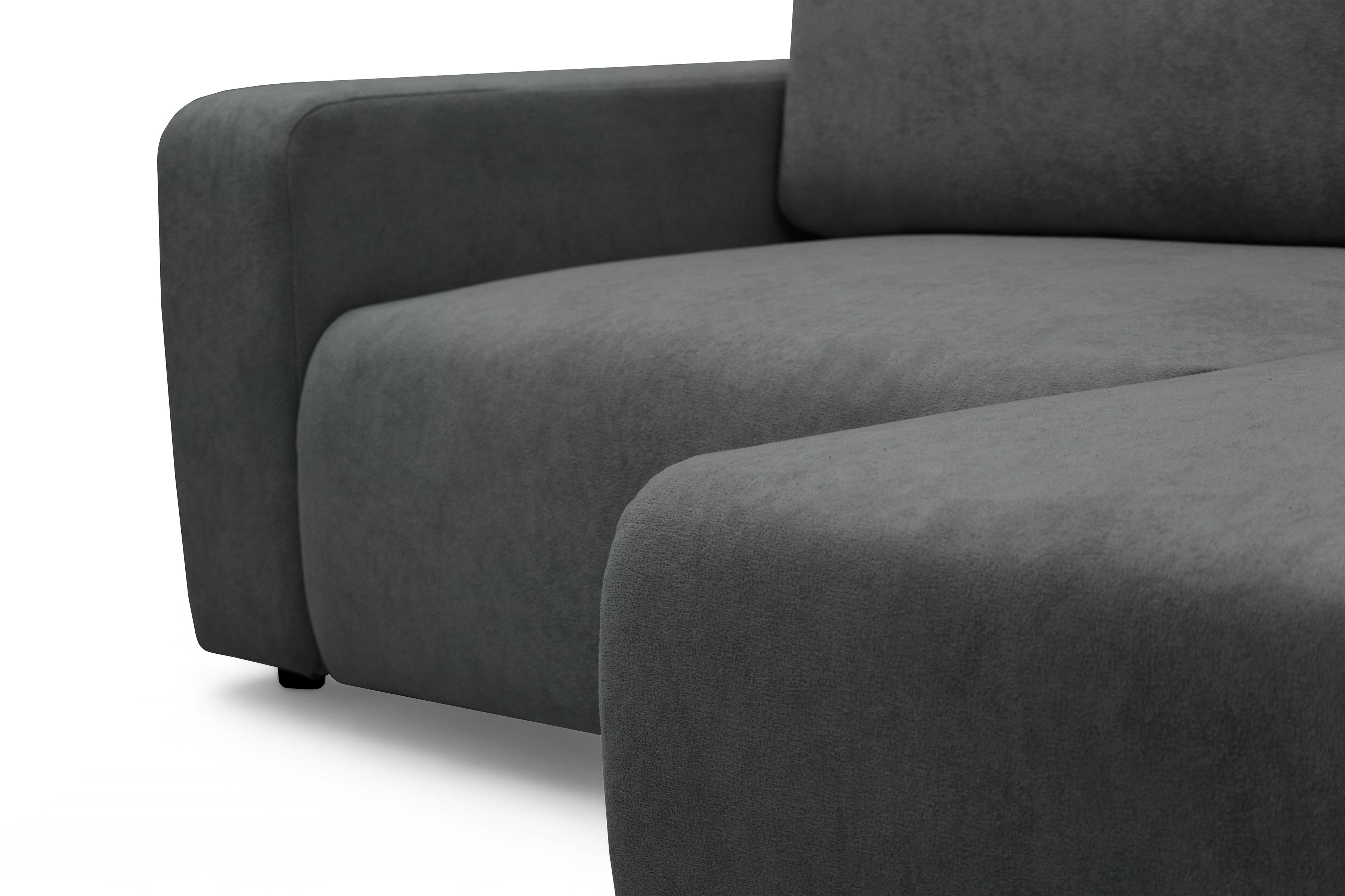 Rozkládací sedací souprava Avia L - grafitová Gerra 120 Rohová sedací souprava Avia Maxi rozkládací uniwersalny prawo/levá - grafitová boucle Gerra 120