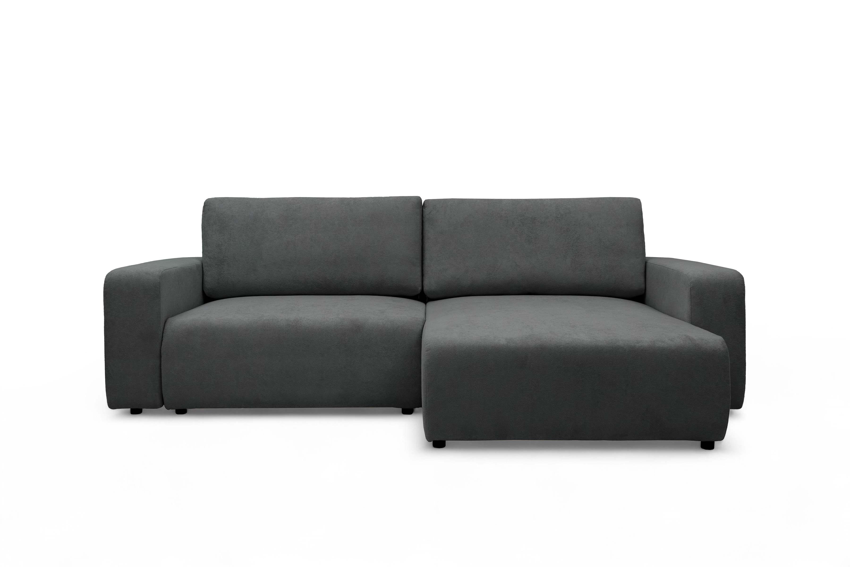 Rozkládací sedací souprava Avia L - grafitová Gerra 120 Rohová sedací souprava Avia Maxi rozkládací uniwersalny prawo/levá - grafitová boucle Gerra 120