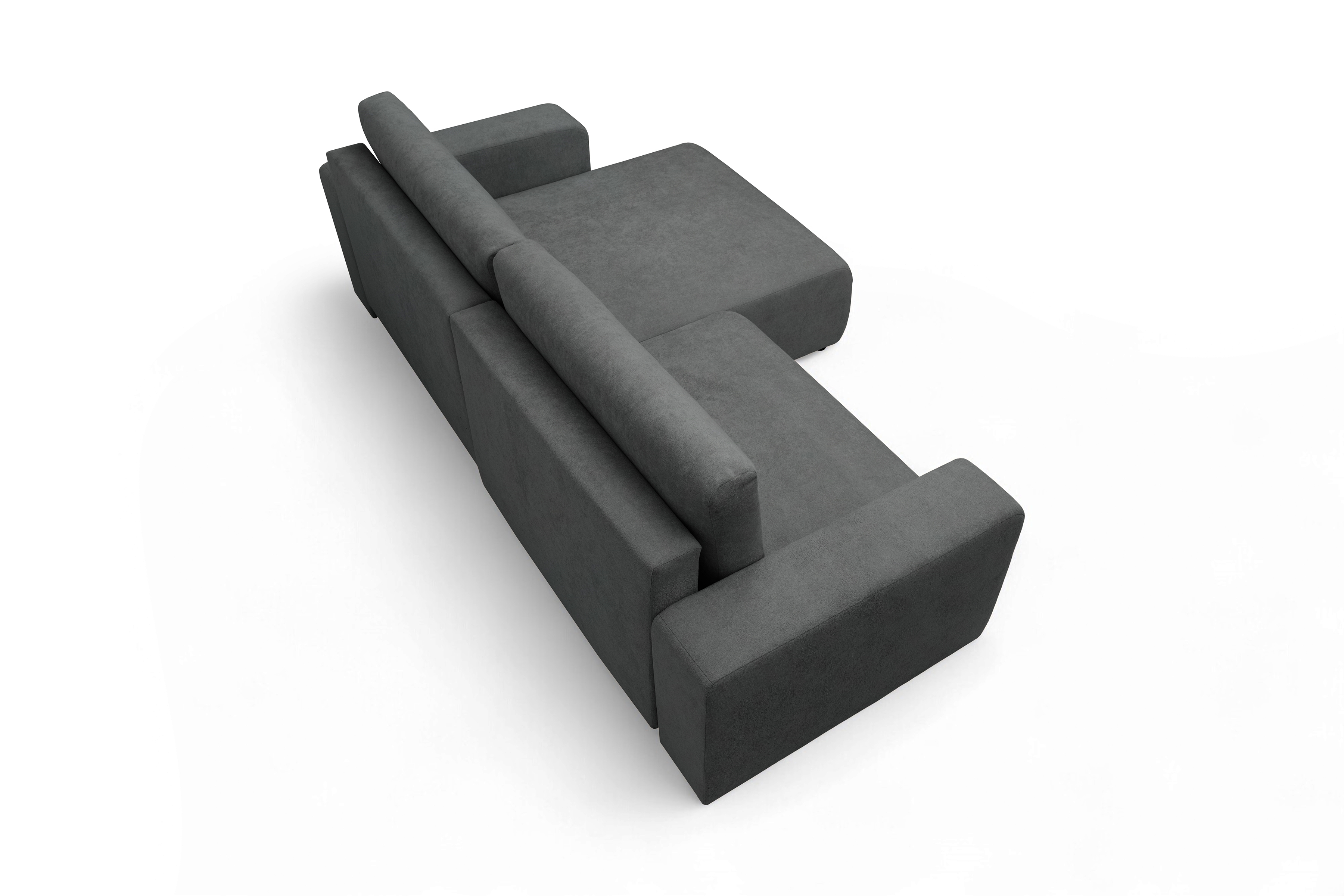 Rozkládací sedací souprava Avia L - grafitová Gerra 120 Rohová sedací souprava Avia Maxi rozkládací uniwersalny prawo/levá - grafitová boucle Gerra 120