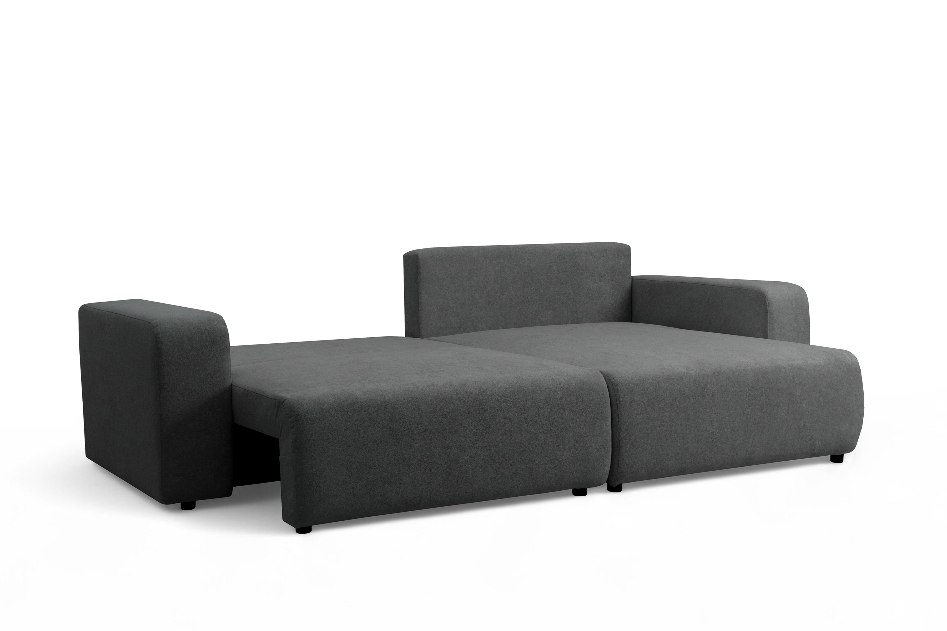 Rozkládací sedací souprava Avia L - grafitová Gerra 120 Rohová sedací souprava Avia Maxi rozkládací uniwersalny prawo/levá - grafitová boucle Gerra 120