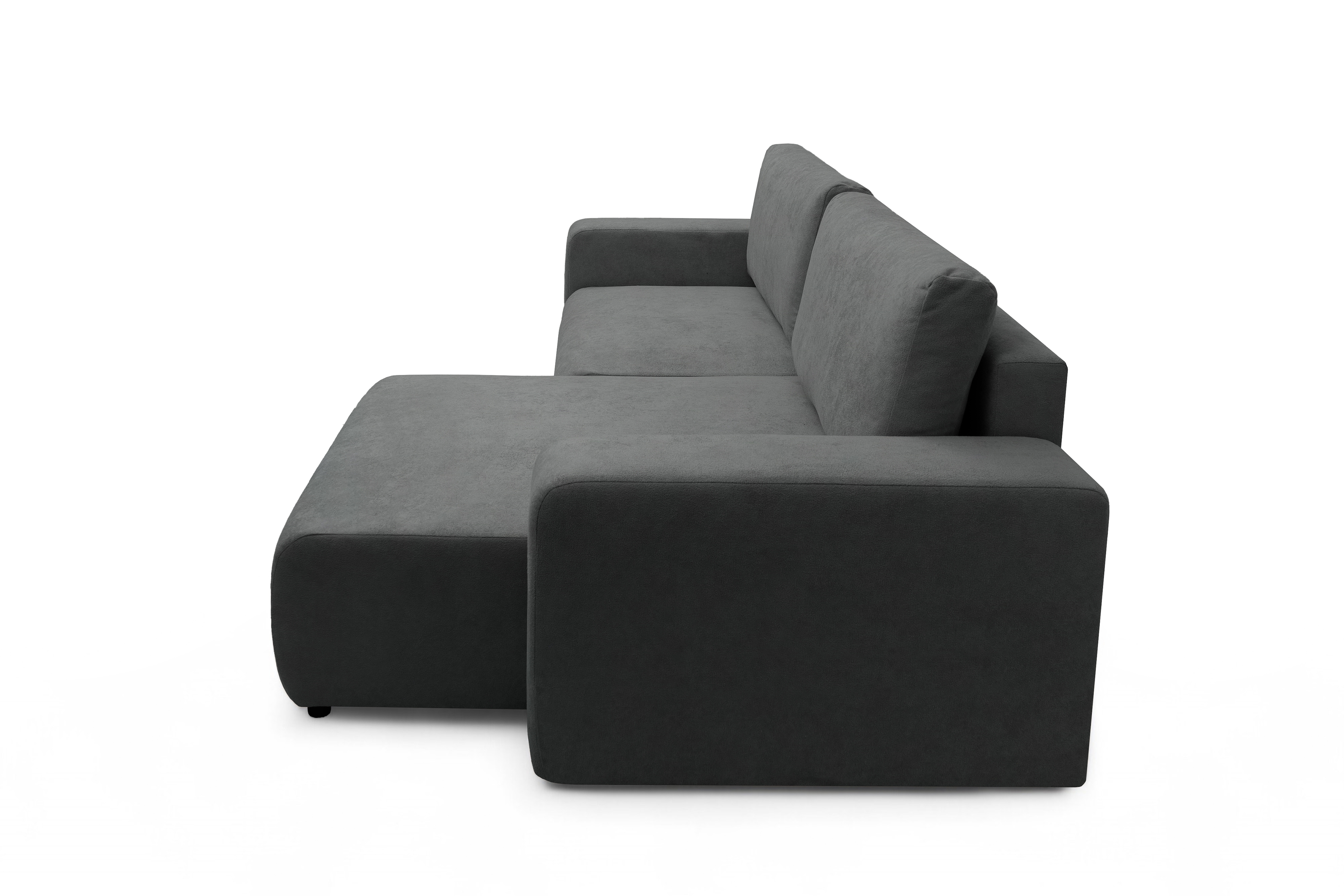 Rozkládací sedací souprava Avia L - grafitová Gerra 120 Rohová sedací souprava Avia Maxi rozkládací uniwersalny prawo/levá - grafitová boucle Gerra 120