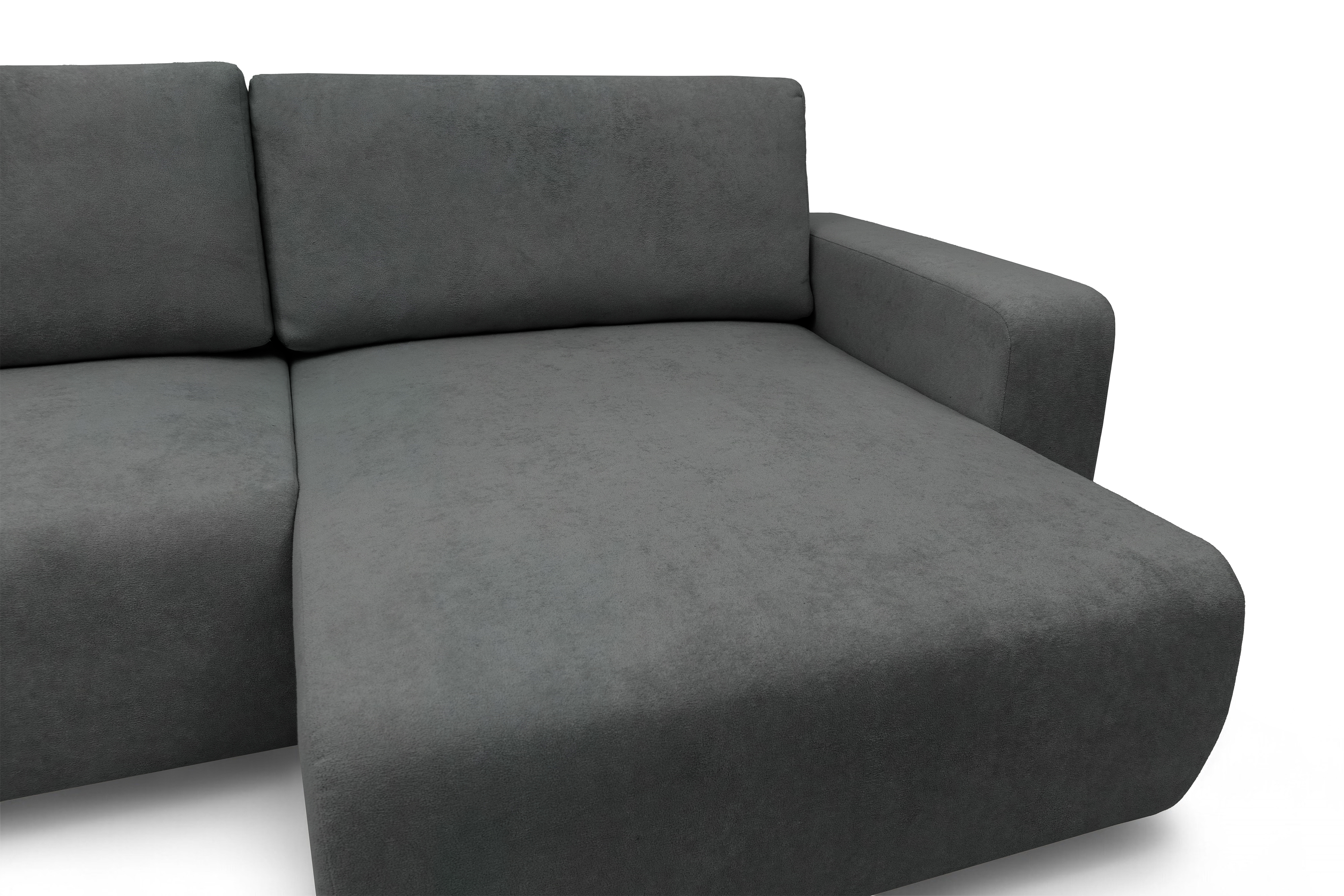 Rozkládací sedací souprava Avia L - grafitová Gerra 120 Rohová sedací souprava Avia Maxi rozkládací uniwersalny prawo/levá - grafitová boucle Gerra 120