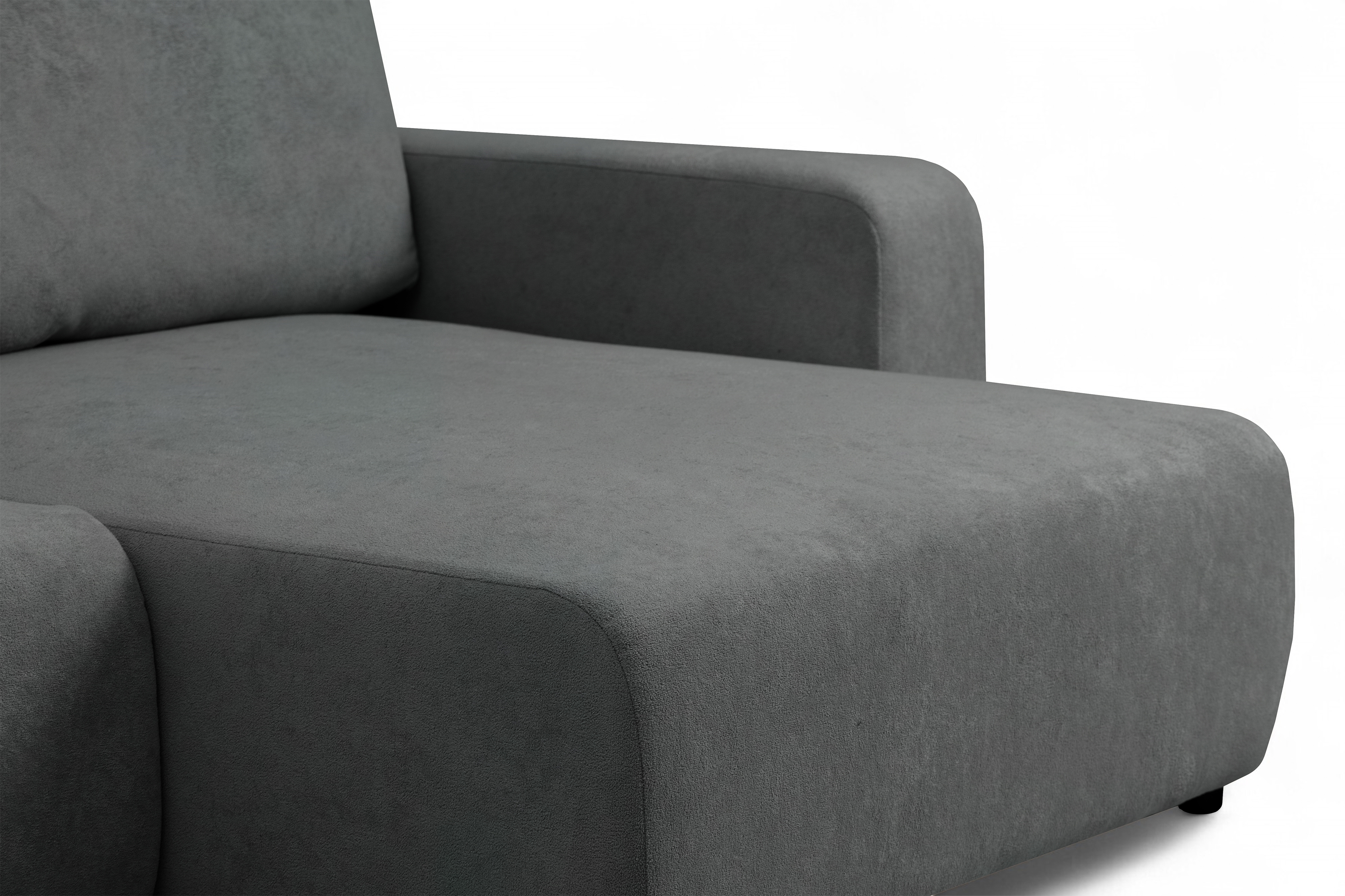 Rozkládací sedací souprava Avia L - grafitová Gerra 120 Rohová sedací souprava Avia Maxi rozkládací uniwersalny prawo/levá - grafitová boucle Gerra 120