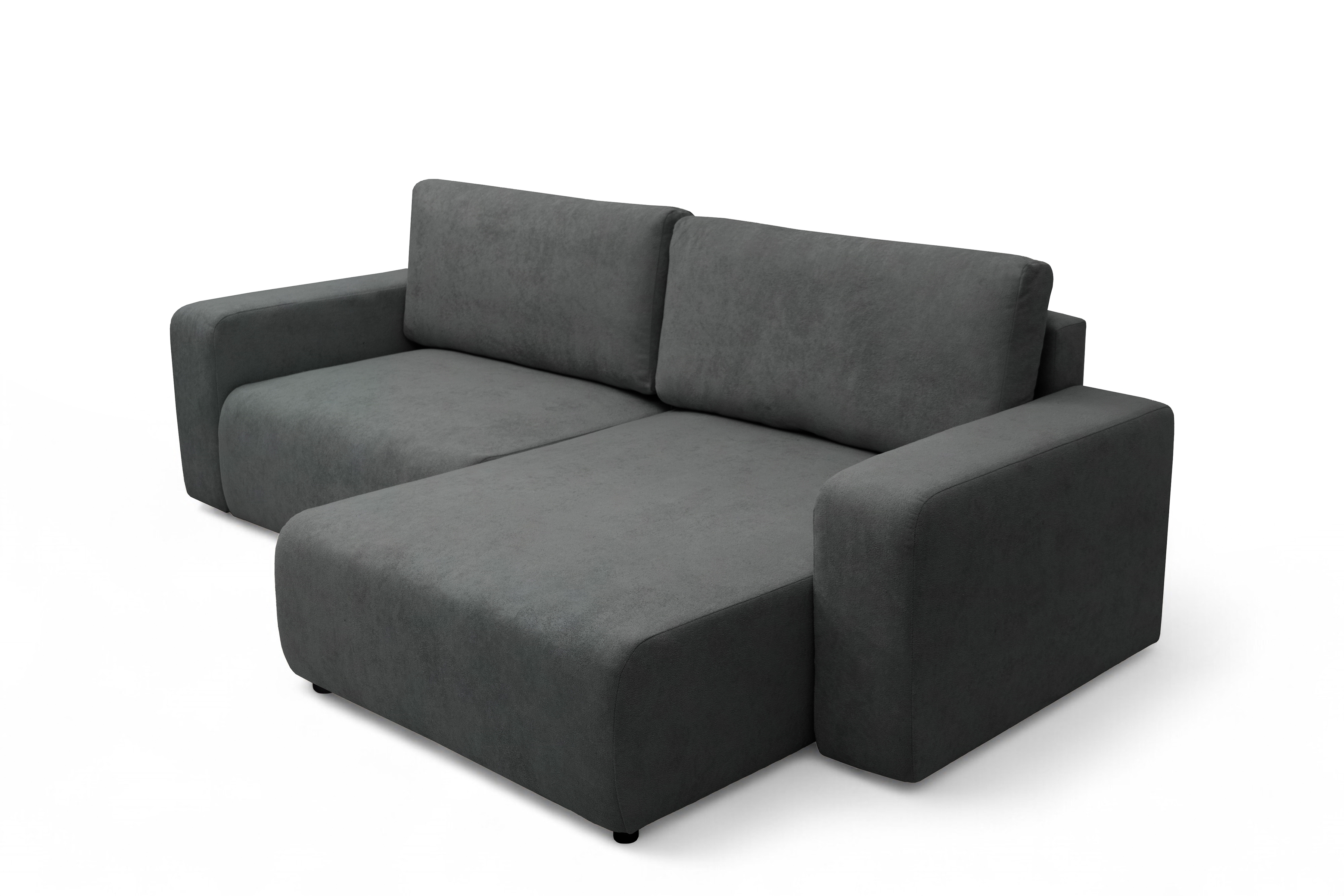 Rozkládací sedací souprava Avia L - grafitová Gerra 120 Rohová sedací souprava Avia Maxi rozkládací uniwersalny prawo/levá - grafitová boucle Gerra 120