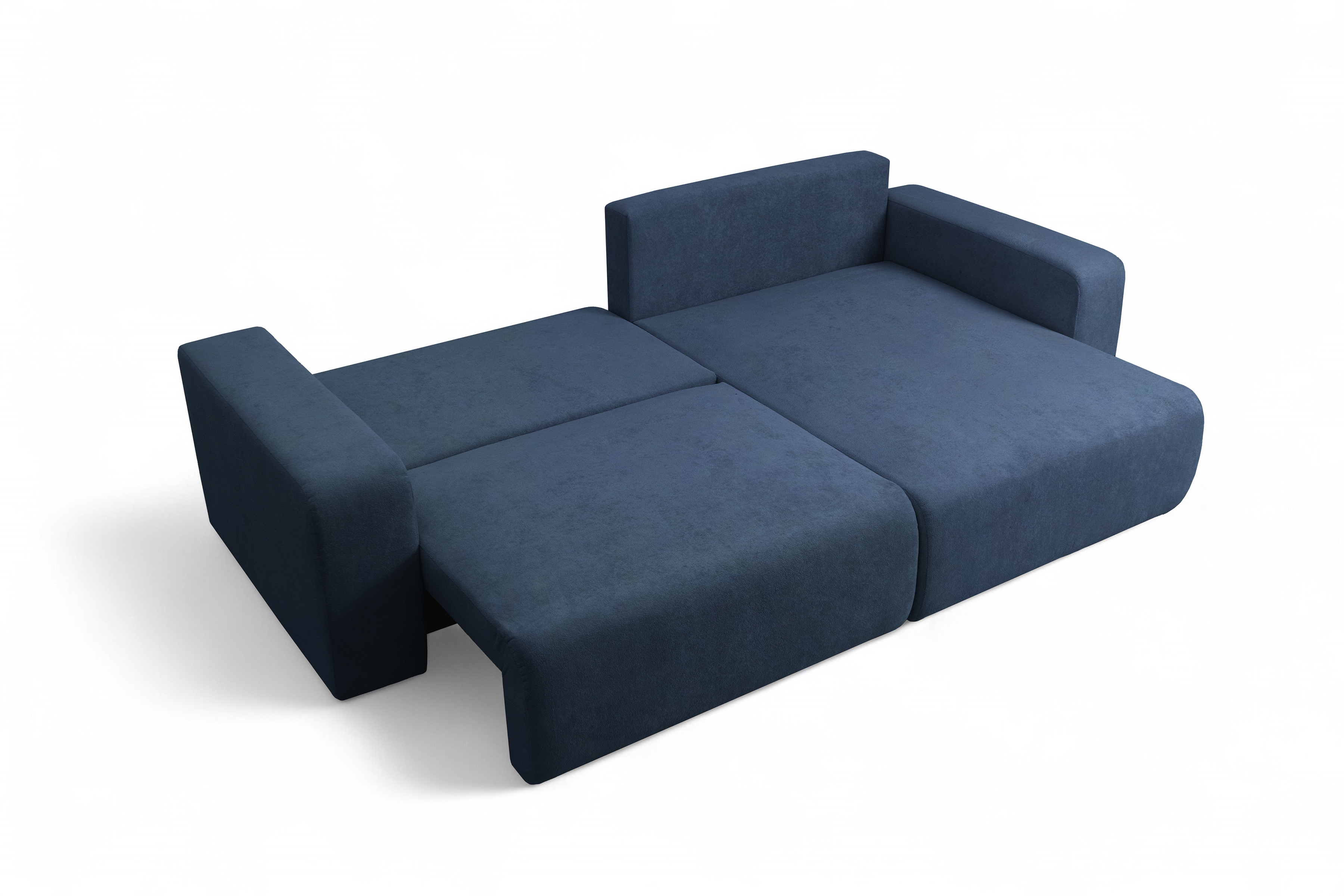 Rozkládací rohová sedací souprava Avia L - tmavě modrá Gerra 125 Rohová sedací souprava Avia Maxi rozkládací uniwersalny prawo/levá - tmavě modrá boucle Gerra 125