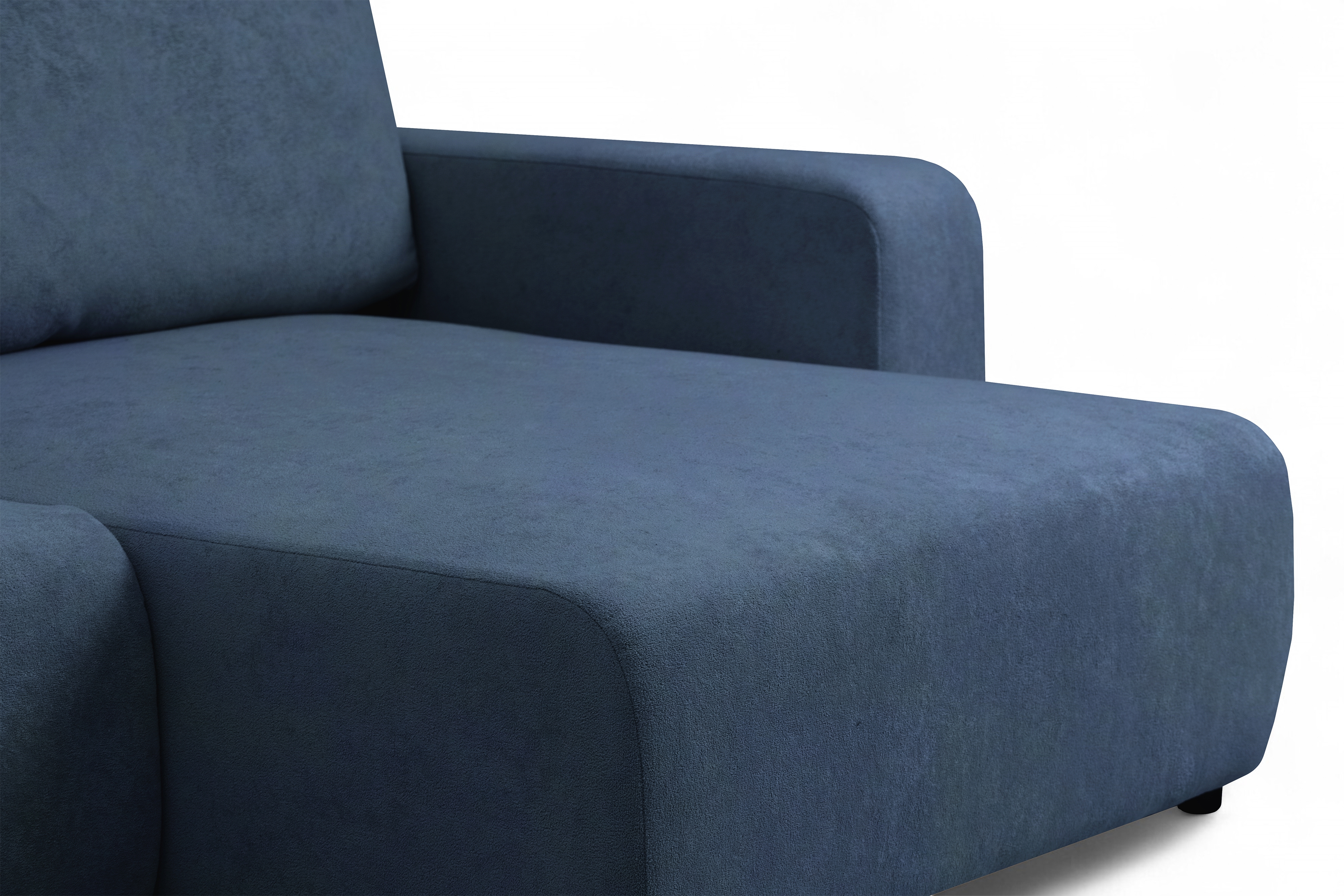 Rozkládací rohová sedací souprava Avia L - tmavě modrá Gerra 125 Rohová sedací souprava Avia Maxi rozkládací uniwersalny prawo/levá - tmavě modrá boucle Gerra 125