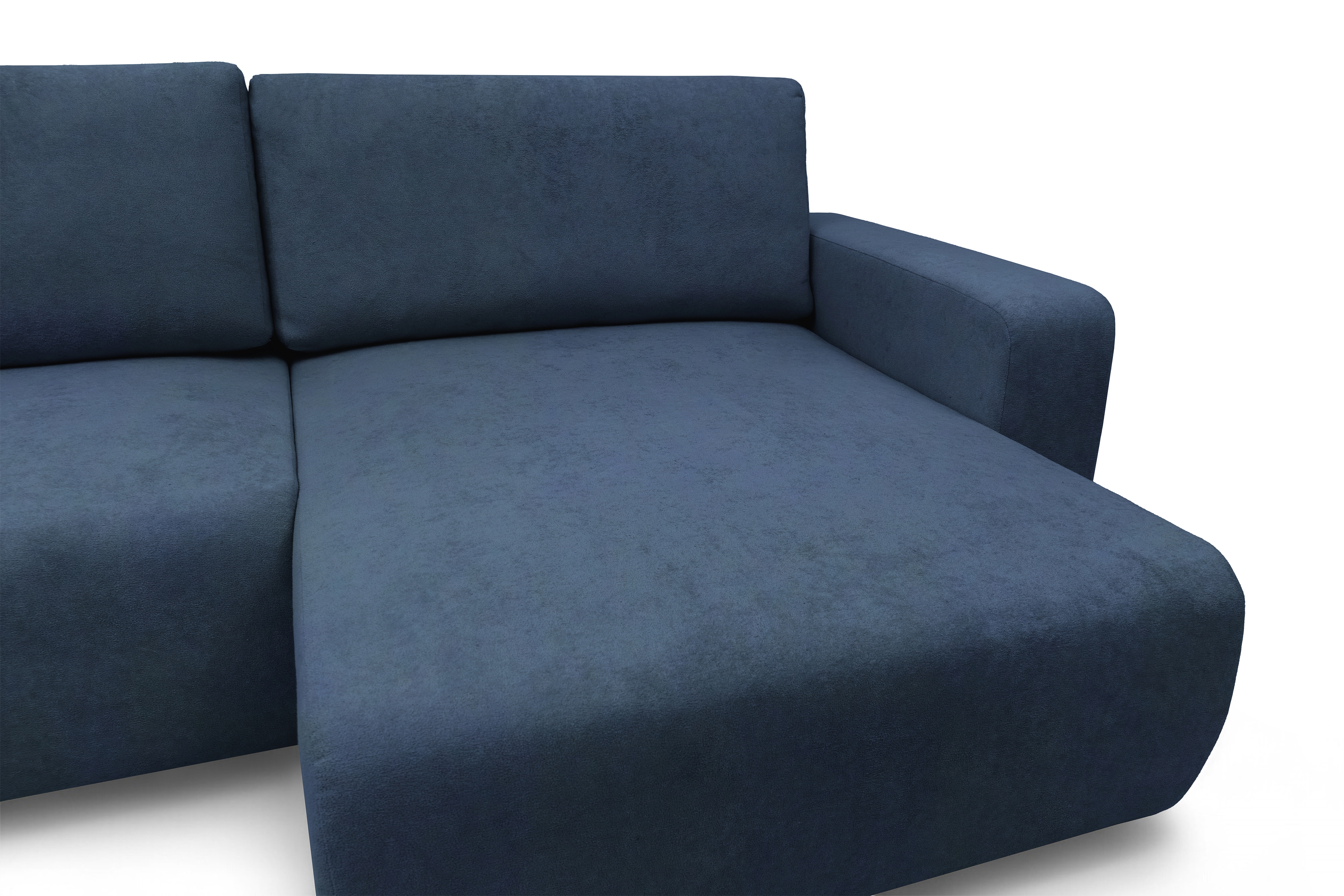 Rozkládací rohová sedací souprava Avia L - tmavě modrá Gerra 125 Rohová sedací souprava Avia Maxi rozkládací uniwersalny prawo/levá - tmavě modrá boucle Gerra 125