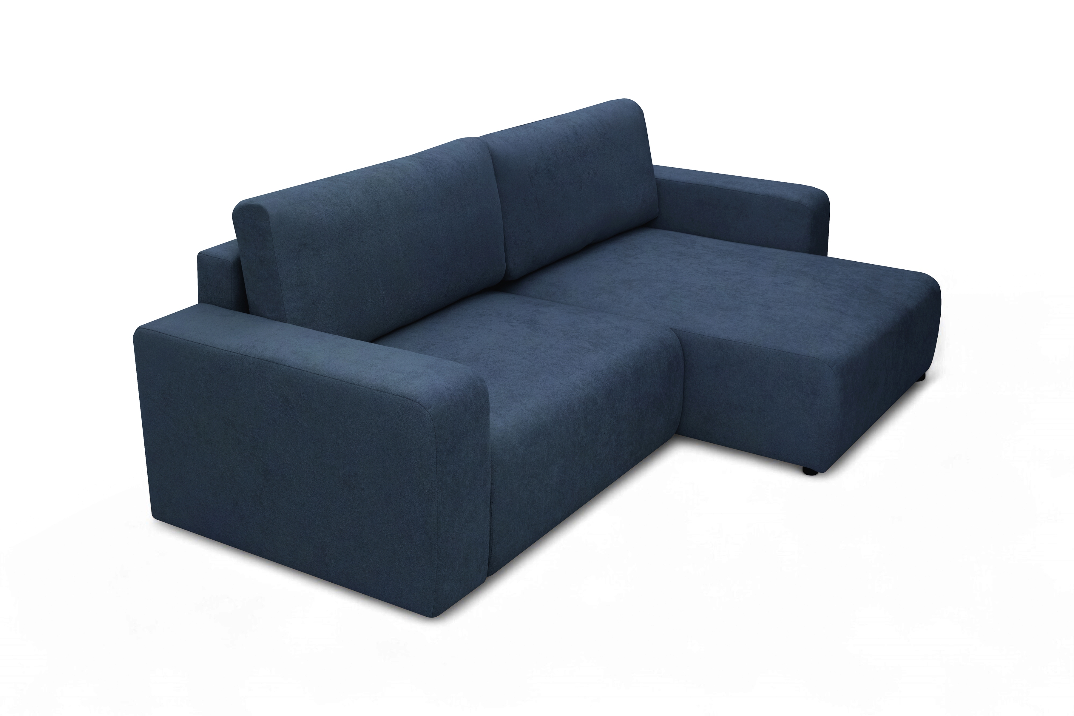 Rozkládací rohová sedací souprava Avia L - tmavě modrá Gerra 125 Rohová sedací souprava Avia Maxi rozkládací uniwersalny prawo/levá - tmavě modrá boucle Gerra 125