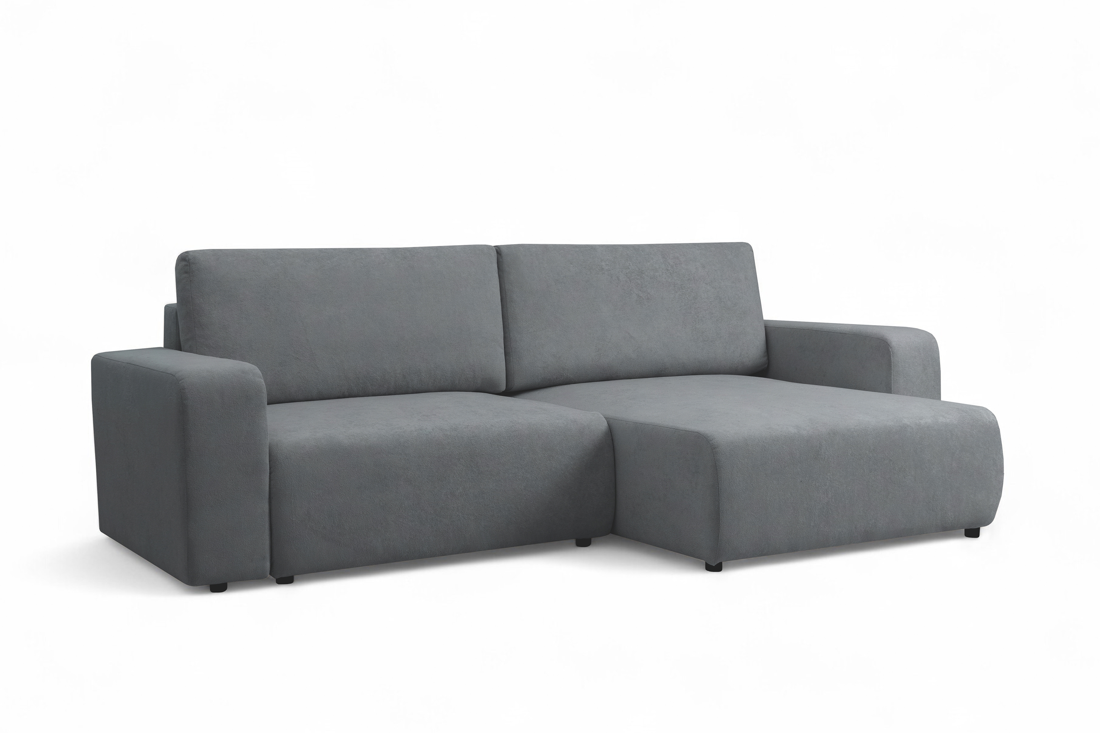 Rozkládací rohová sedací souprava Avia L - šedá Gerra 70 Rohová sedací souprava Avia Maxi rozkládací uniwersalny prawo/levá - šedá boucle Gerra 70