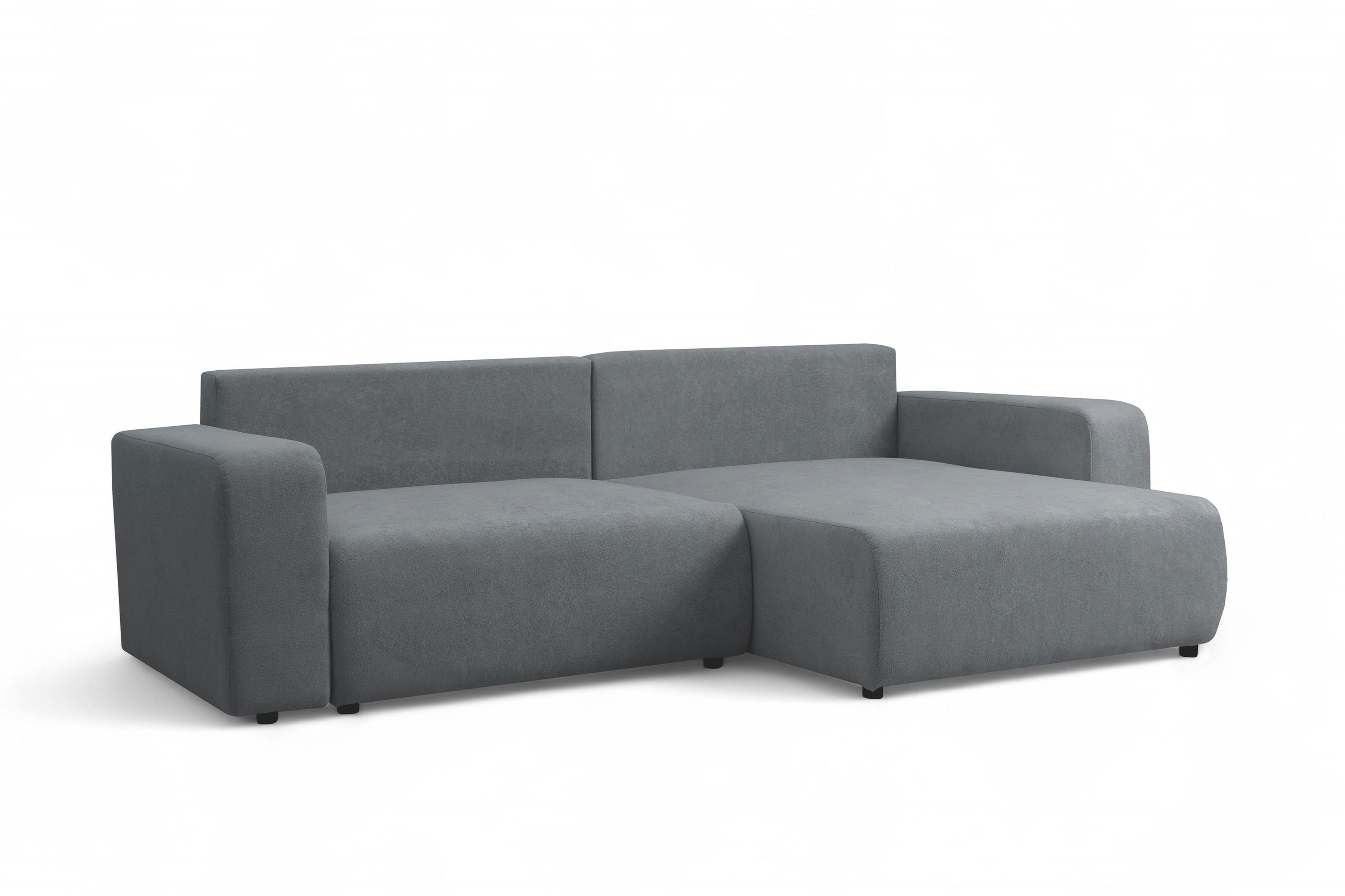 Rozkládací rohová sedací souprava Avia L - šedá Gerra 70 Rohová sedací souprava Avia Maxi rozkládací uniwersalny prawo/levá - šedá boucle Gerra 70