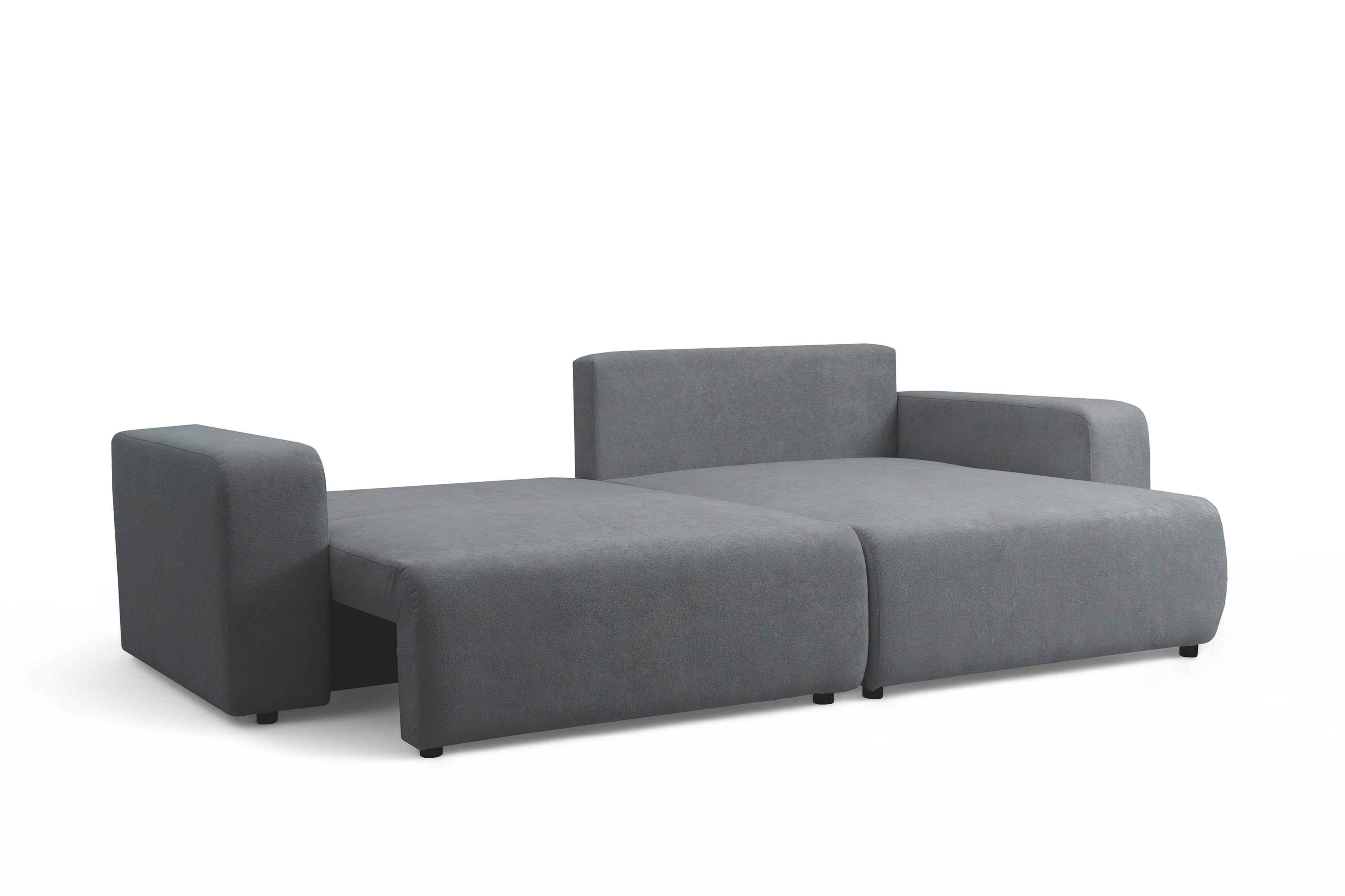 Rozkládací rohová sedací souprava Avia L - šedá Gerra 70 Rohová sedací souprava Avia Maxi rozkládací uniwersalny prawo/levá - šedá boucle Gerra 70