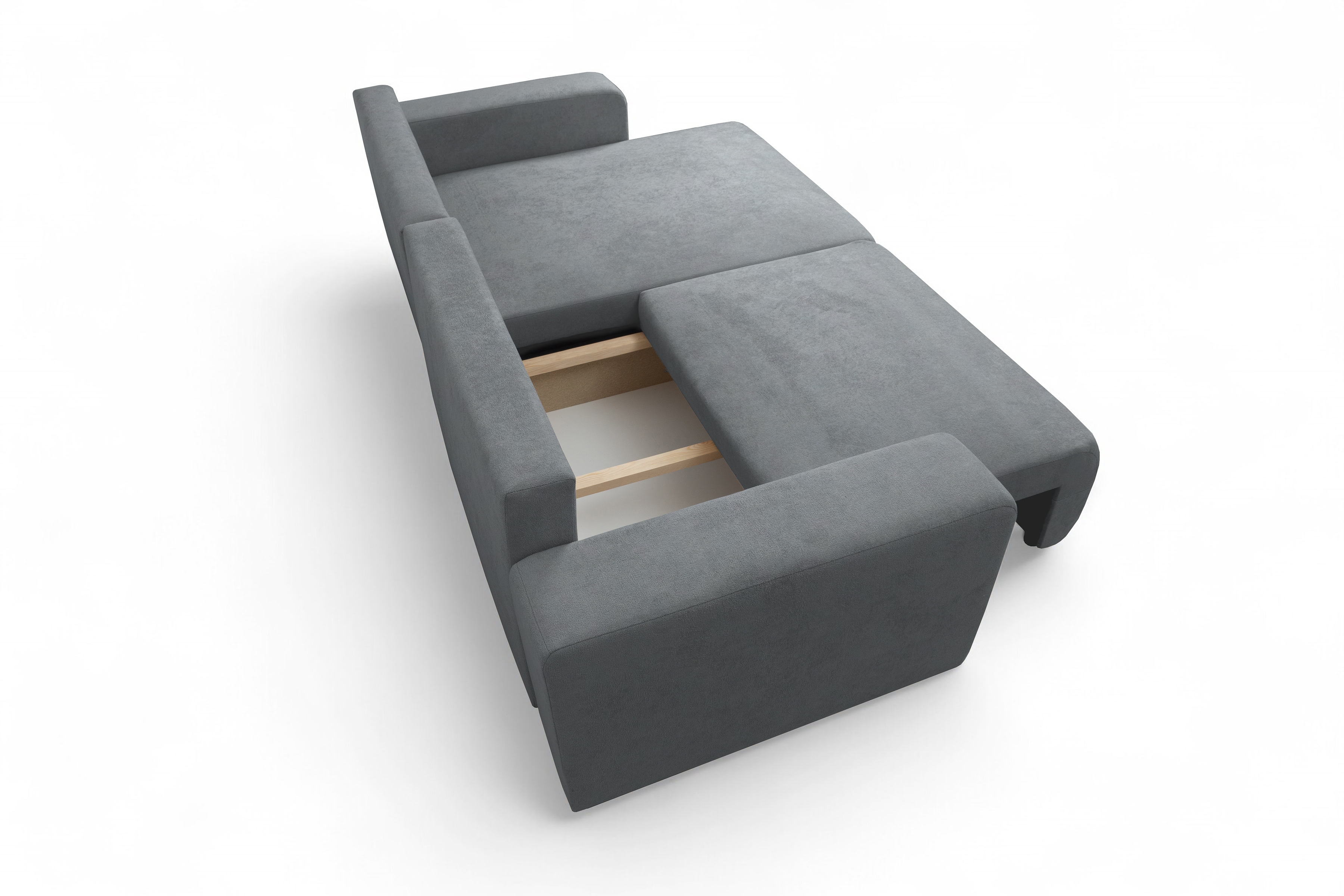 Rozkládací rohová sedací souprava Avia L - šedá Gerra 70 Rohová sedací souprava Avia Maxi rozkládací uniwersalny prawo/levá - šedá boucle Gerra 70