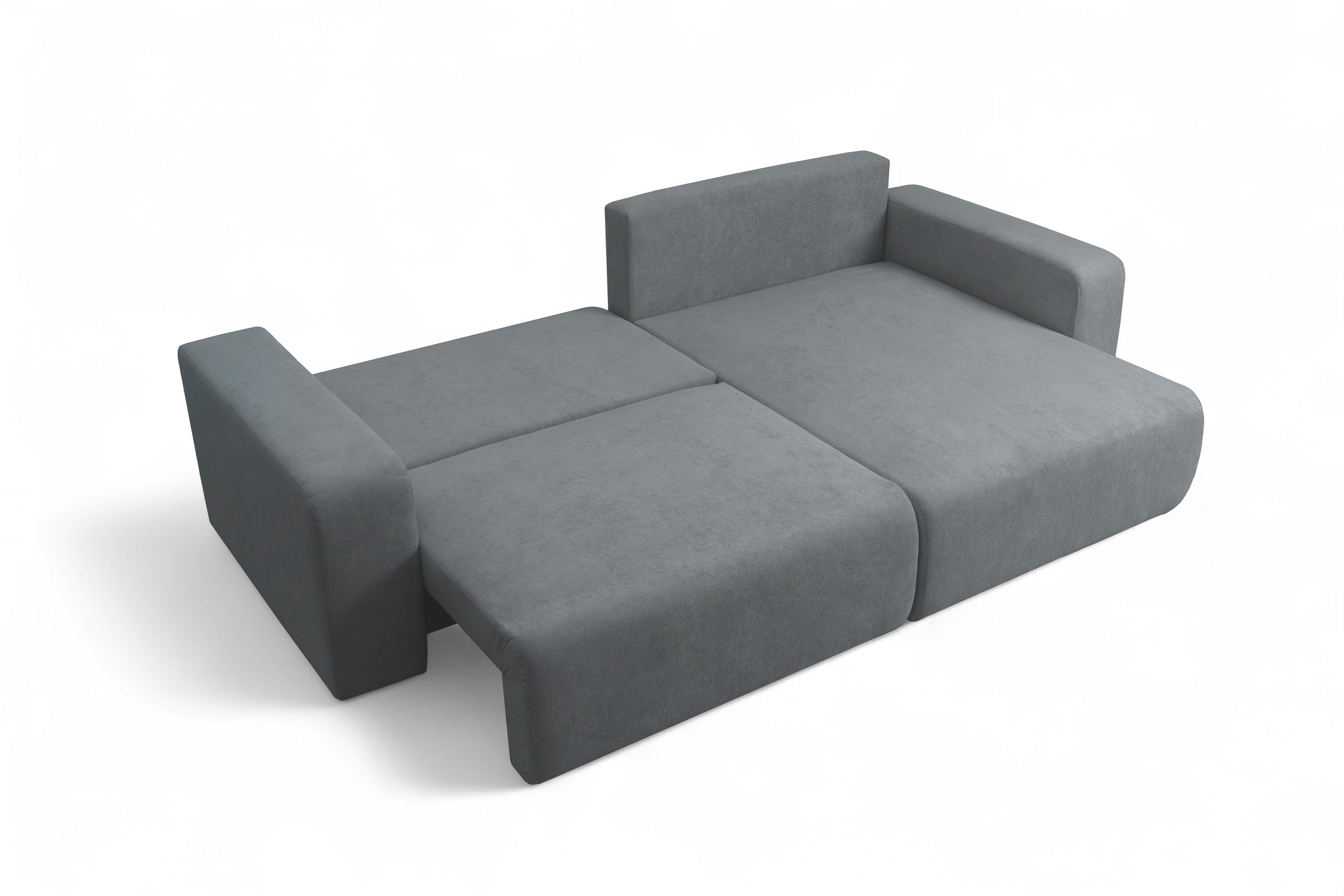 Rozkládací rohová sedací souprava Avia L - šedá Gerra 70 Rohová sedací souprava Avia Maxi rozkládací uniwersalny prawo/levá - šedá boucle Gerra 70