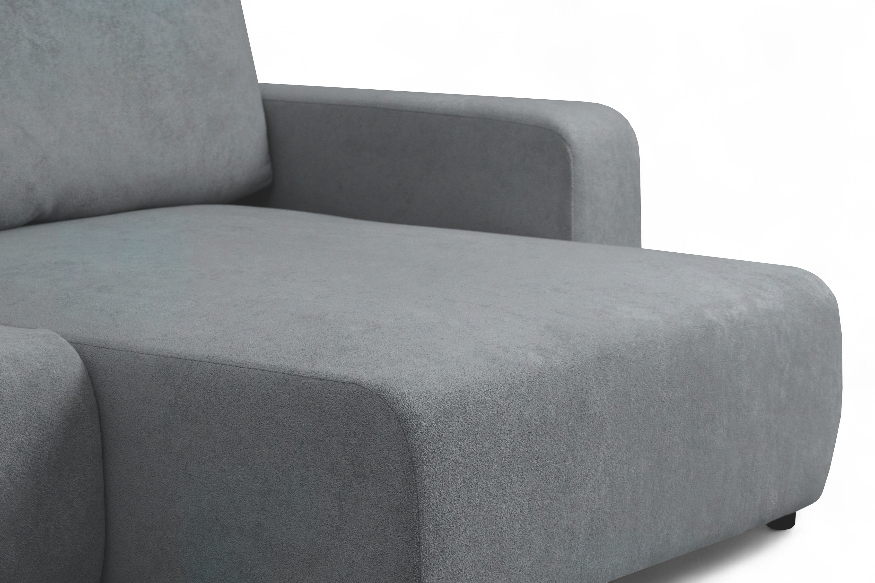 Rozkládací rohová sedací souprava Avia L - šedá Gerra 70 Rohová sedací souprava Avia Maxi rozkládací uniwersalny prawo/levá - šedá boucle Gerra 70