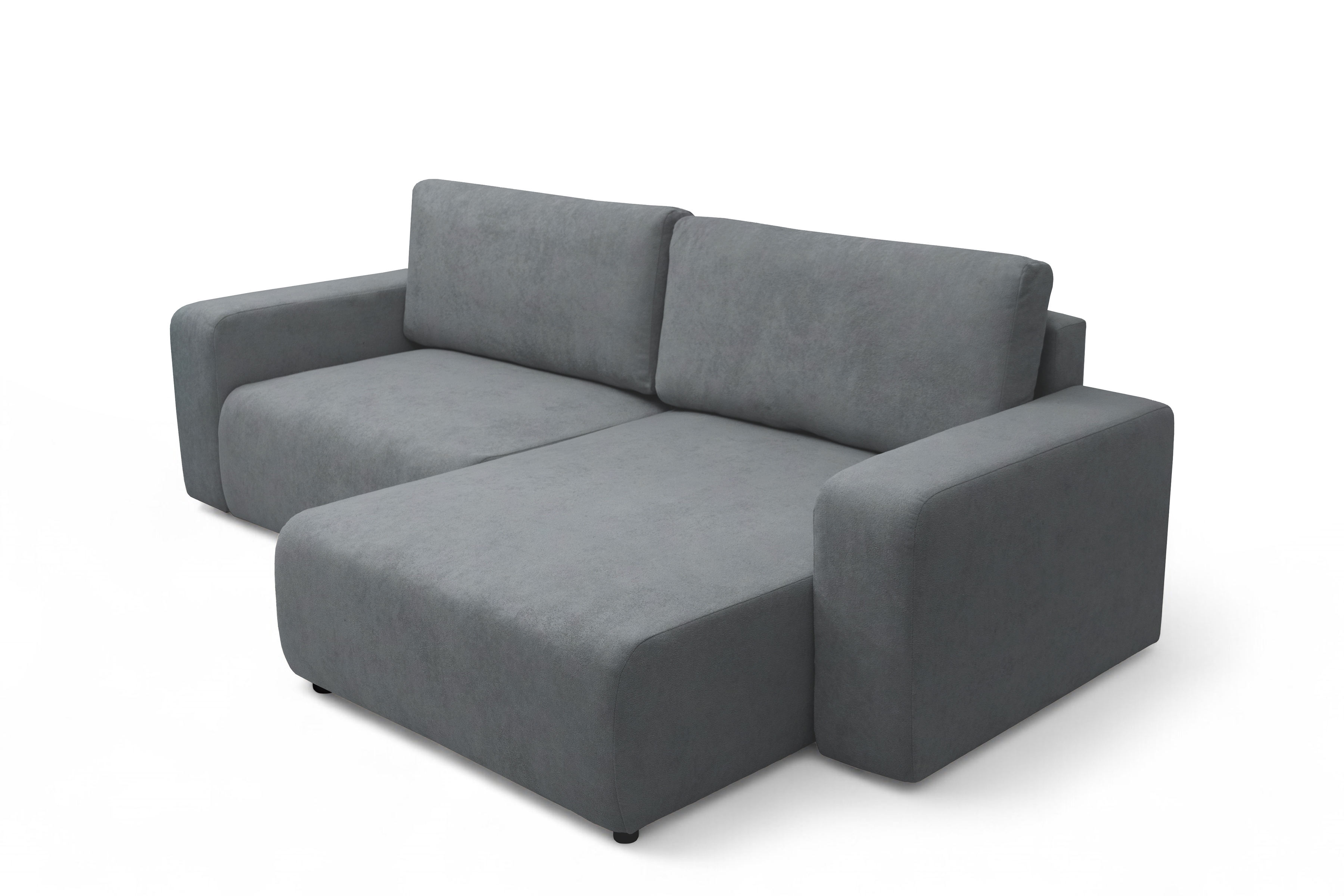 Rozkládací rohová sedací souprava Avia L - šedá Gerra 70 Rohová sedací souprava Avia Maxi rozkládací uniwersalny prawo/levá - šedá boucle Gerra 70