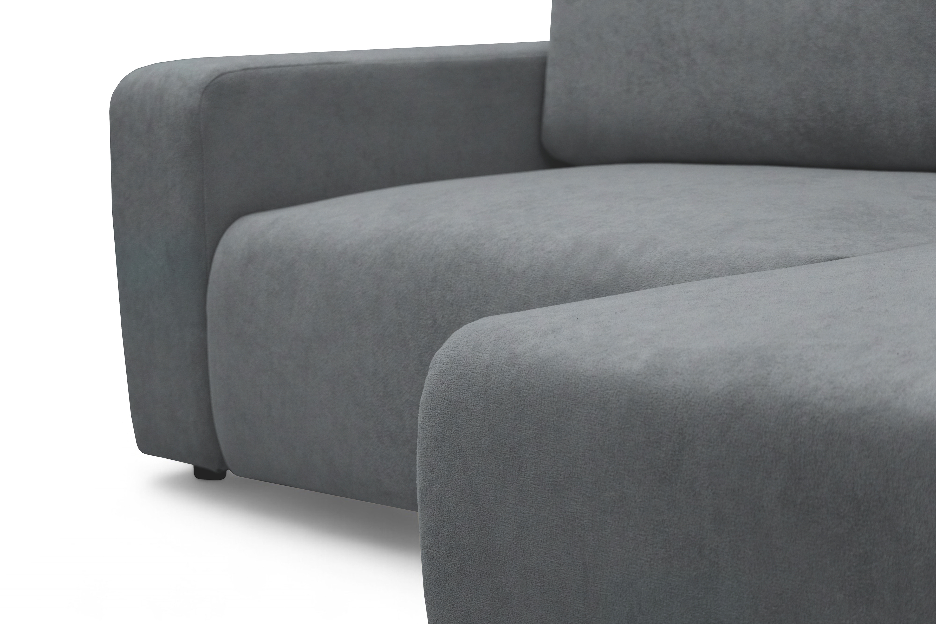 Rozkládací rohová sedací souprava Avia L - šedá Gerra 70 Rohová sedací souprava Avia Maxi rozkládací uniwersalny prawo/levá - šedá boucle Gerra 70