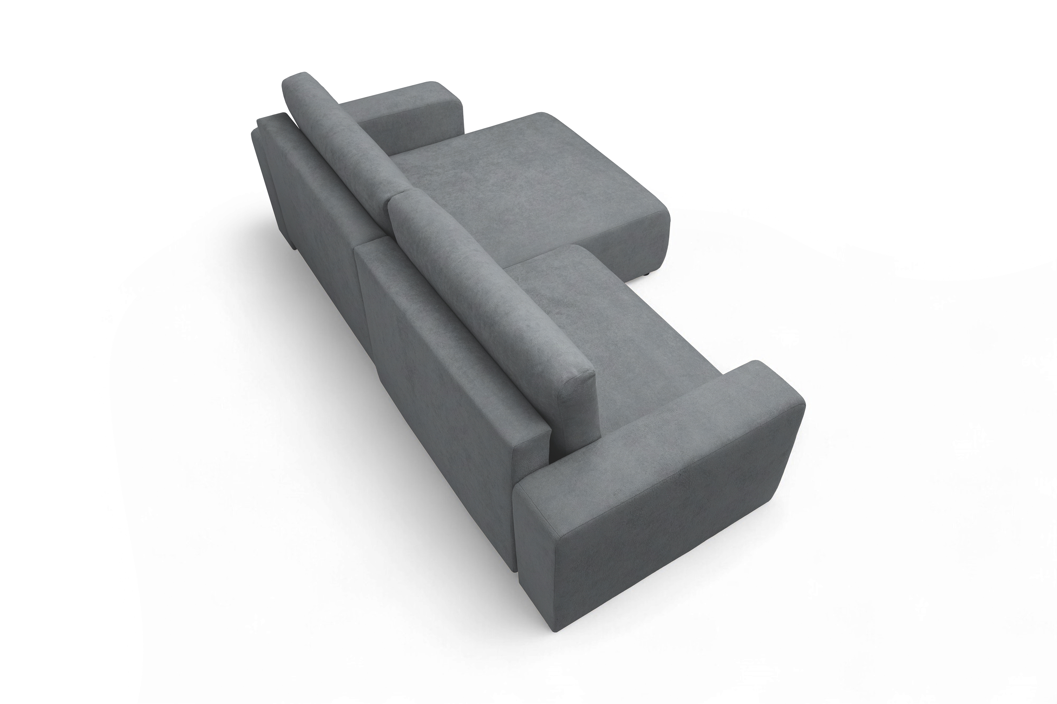 Rozkládací rohová sedací souprava Avia L - šedá Gerra 70 Rohová sedací souprava Avia Maxi rozkládací uniwersalny prawo/levá - šedá boucle Gerra 70