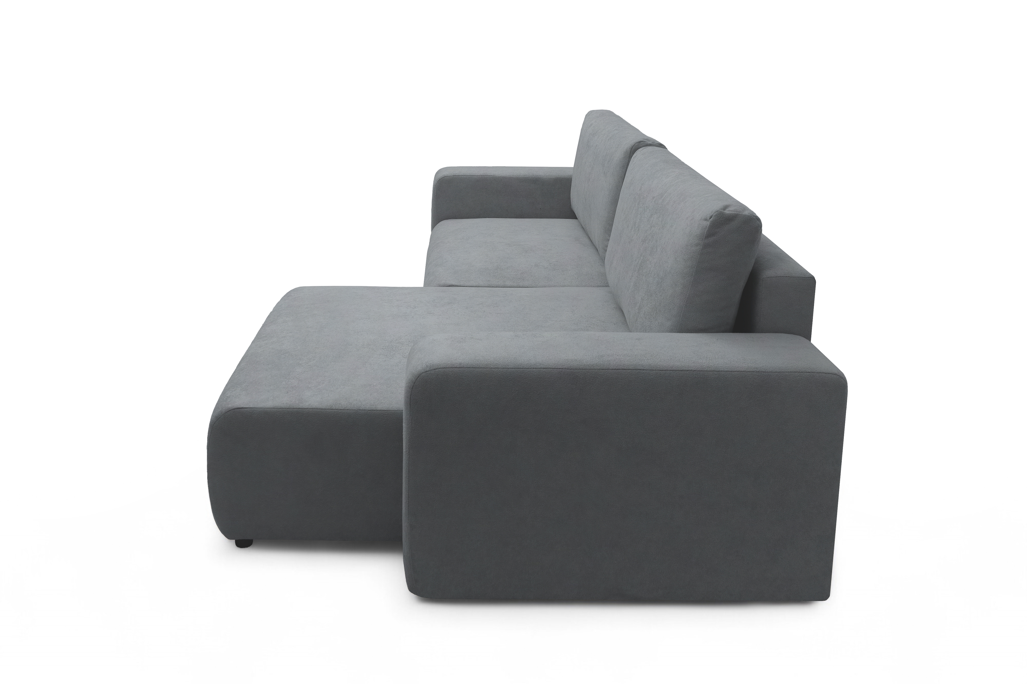 Rozkládací rohová sedací souprava Avia L - šedá Gerra 70 Rohová sedací souprava Avia Maxi rozkládací uniwersalny prawo/levá - šedá boucle Gerra 70